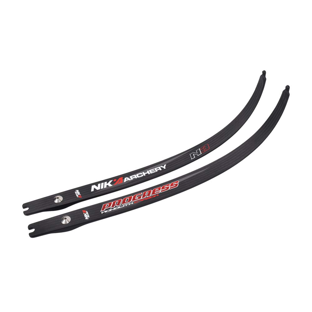 NIKA ARCHERY Recurve Bow Limbs Progress Series N3 Carbon Fiber Limbs 32-44 lbs for Target Practice & Hunting - High Performance Archery Equipment for Outdoor Sports