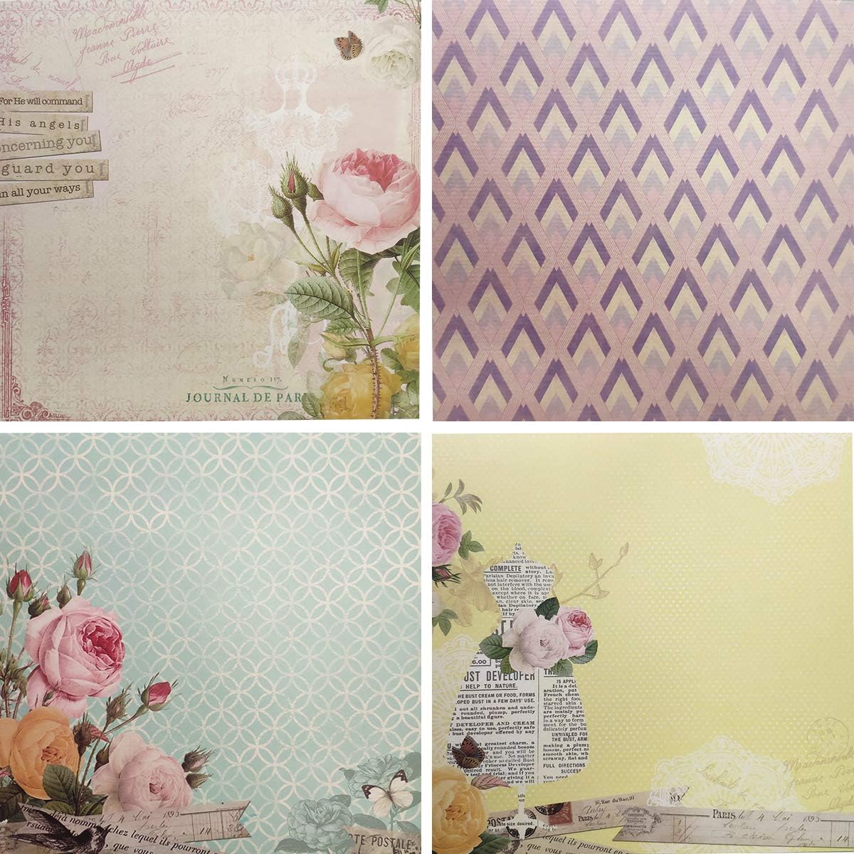 LevyLisa 8x8 Cardstock Paper Pad - 40 Sheets Floral Scrapbook Paper for DIY Crafts, Card Making, Scrapbooking & Home Decor | Premium Designer Decorative Craft Paper