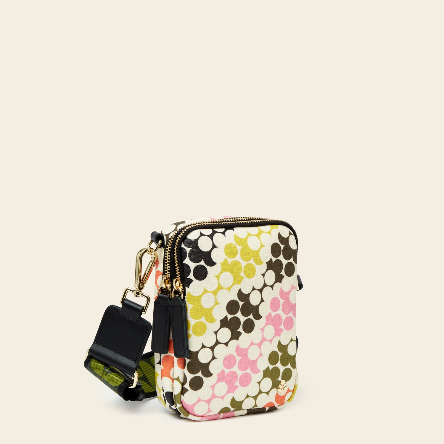 Tall Duo Crossbody Bag with Puzzle Flower Design - Stylish and Spacious Purse for Women, Perfect for Travel, Shopping, and Everyday Use
