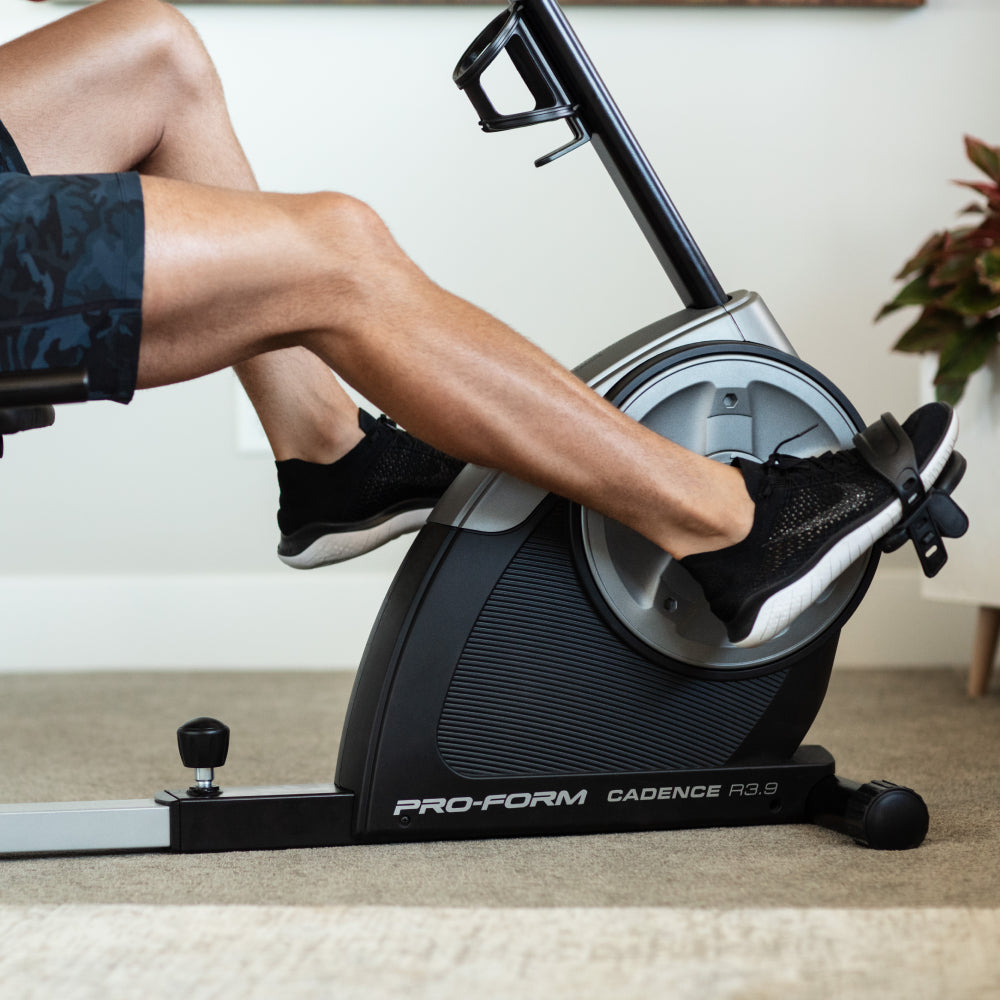 ProForm Cadence R3.9 Recumbent Exercise Bike for Home Gym - Low Impact Cardio Workout Machine for Seniors & Rehabilitation - Perfect for Small Spaces & Apartment Fitness