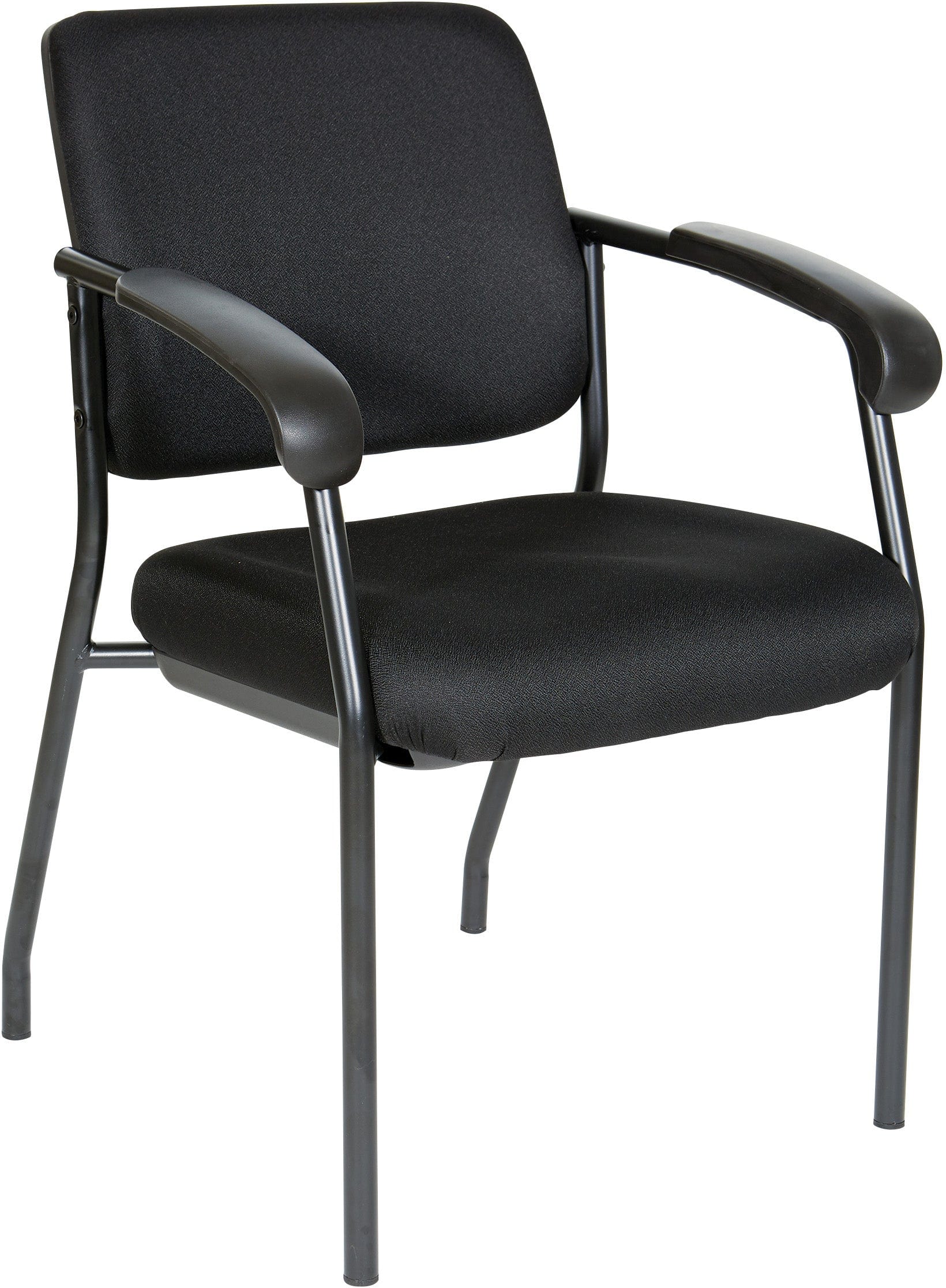 Office Star Padded Visitor's Chair [83710B] - Comfortable Guest Seating for Reception Areas, Offices & Waiting Rooms - Ergonomic Design for All-Day Comfort