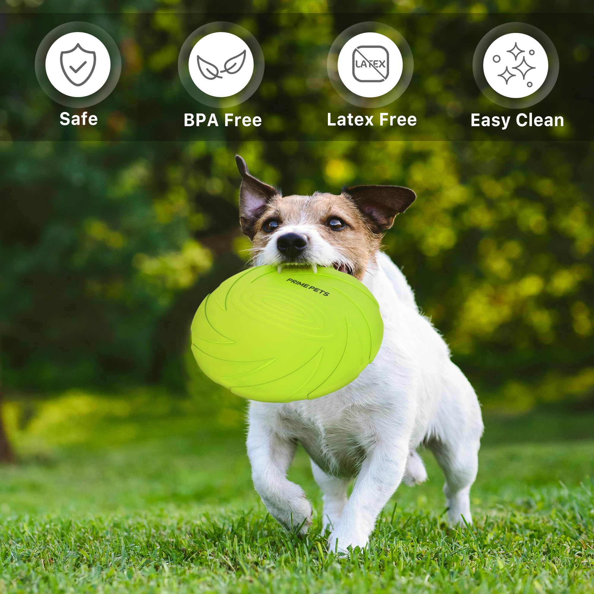 Durable 7-Inch Dog Flying Disc - 2 Pack Natural Rubber Floating Dog Toy for Fetch & Training - Waterproof & Chew Resistant for Pool, Beach, Lakes - Orange & Green for High Visibility Playtime