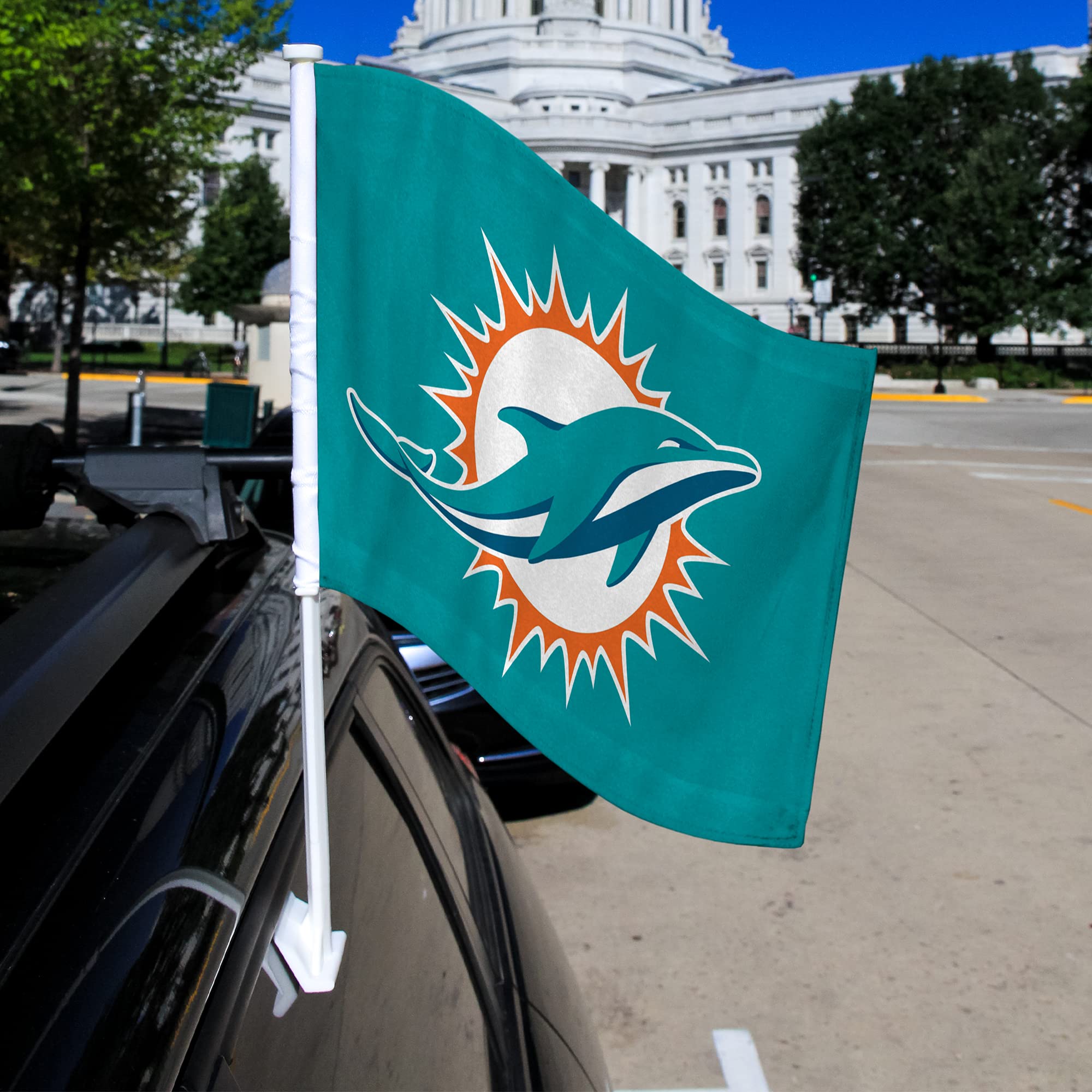 NFL Car Flag Double Sided - Rico Industries Officially Licensed Team Logo Car Accessory - Perfect for Tailgating, Game Day & Showing Team Spirit