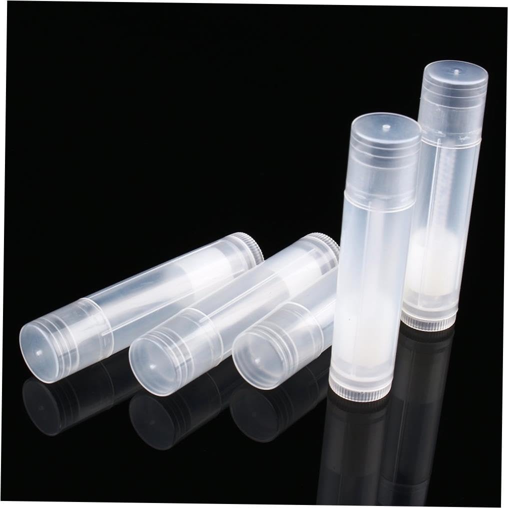 50-Pack 5ml Clear Lip Balm Tubes - Empty DIY Containers for Homemade Lip Balms, Cosmetics & Craft Projects - Perfect for Small Batch Production, Gift Making & DIY Beauty Products