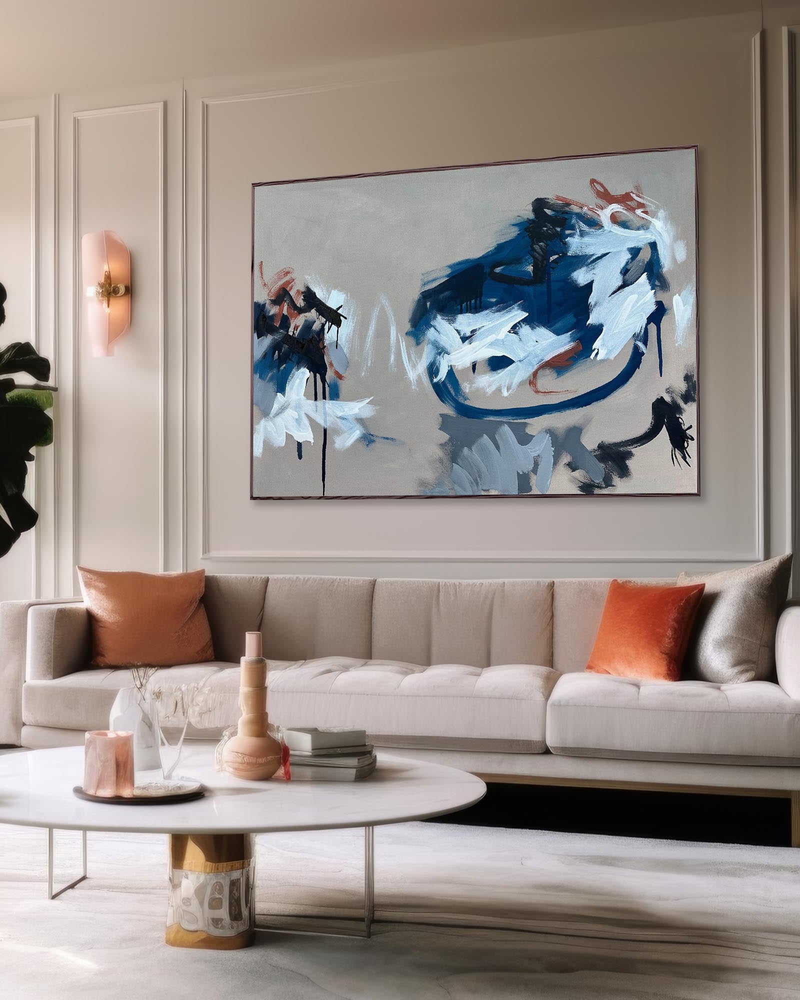 Time Set For Rewind - Original Large Canvas Painting 150x120cm - Perfect for Living Room Wall Decor & Modern Art Collection