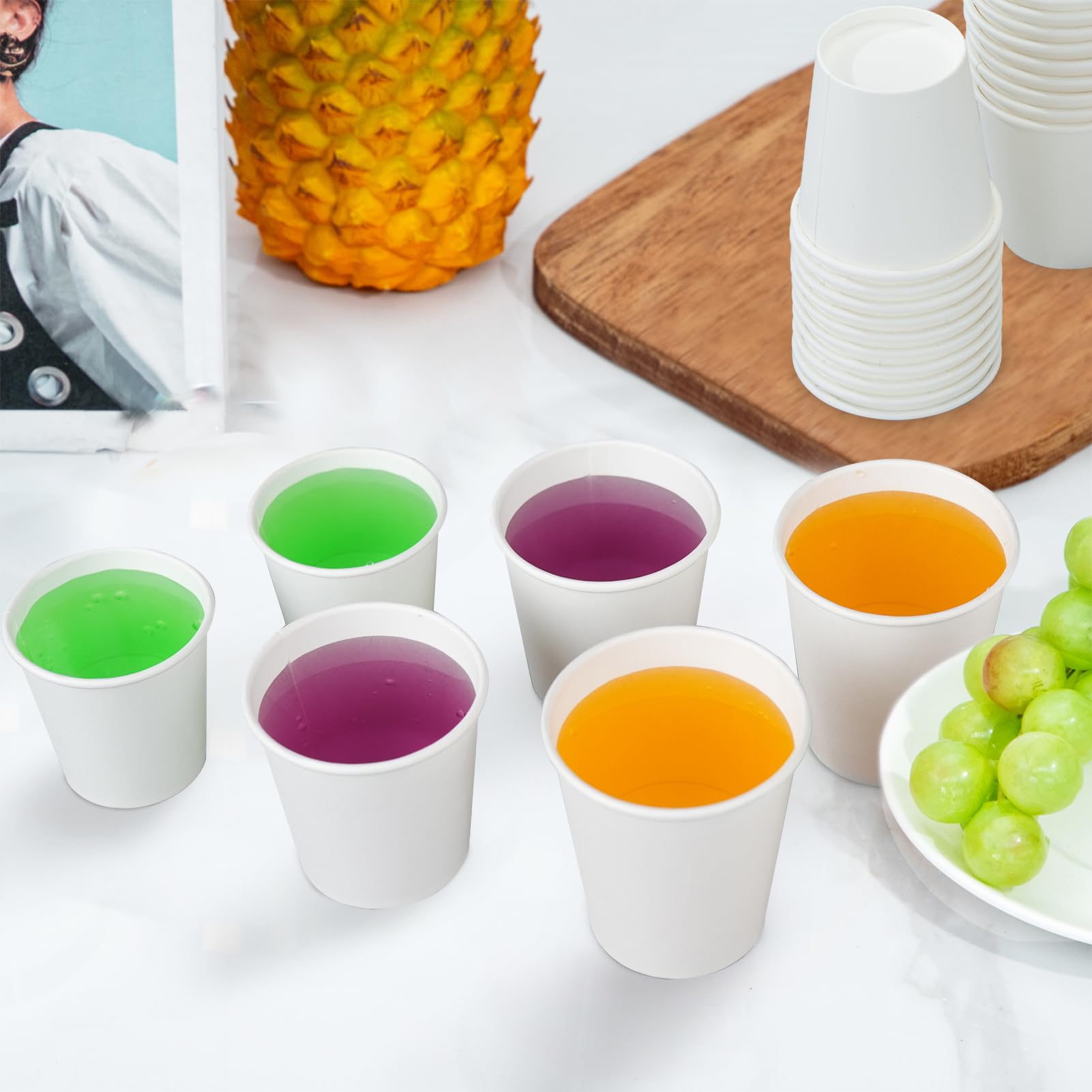 1200 Pack 3 oz Disposable Paper Cups - Small White Bathroom Mouthwash & Espresso Cups - Perfect for Parties, Picnics, Travel, Events & Home Use - Ideal for Coffee, Juice, Water & Dental Rinse