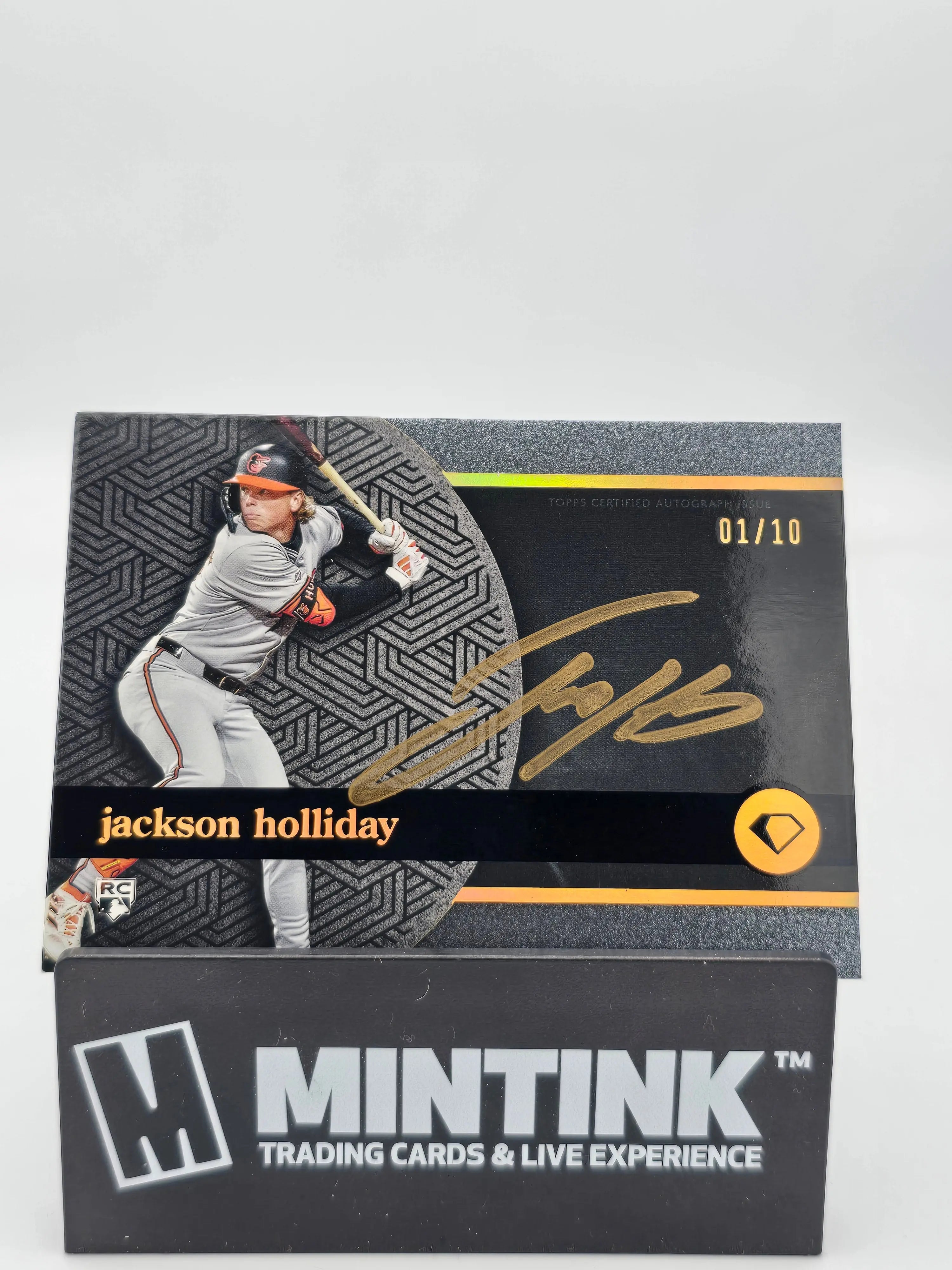 2024 Topps Diamond Icons Baseball Jackson Holiday Black Chromatink Gold Auto 1/10 - Rare Collectible Trading Card for Baseball Fans & Sports Memorabilia Collectors - Perfect for Display, Investment & Gifting