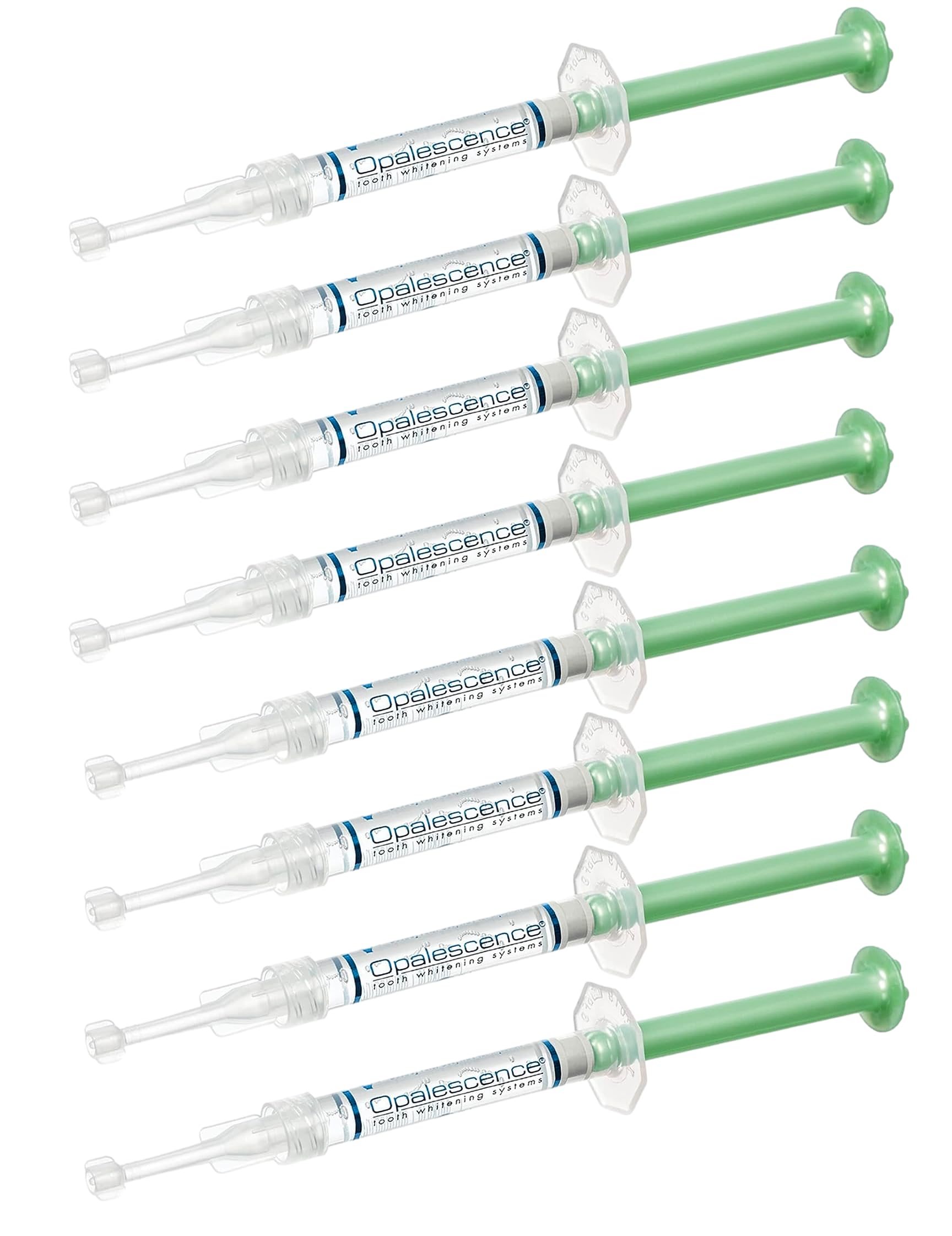 Opalescence 15% Teeth Whitening Gel Syringes Refill Kit - Low Sensitivity (4 Packs / 8 Syringes) - Carbamide Peroxide Whitening Gel - Cool Mint Flavor - Made in USA by Ultradent - Professional Dental Whitening for Home Use - Brighten Smile for Weddings, Photos & Special Events