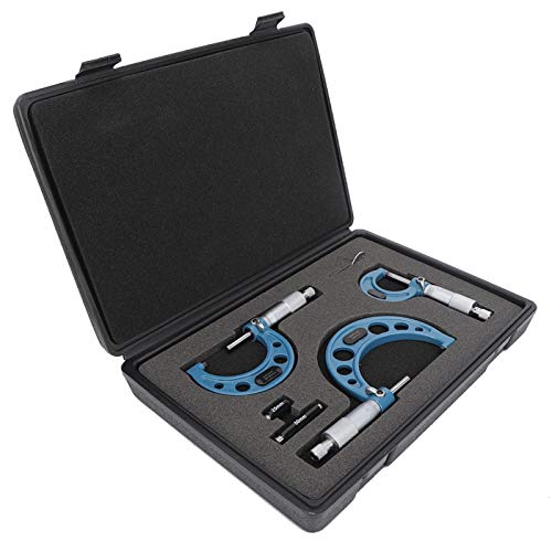 0-75mm Outside Micrometer - High Precision Bearing Steel Measurement Tool with Storage Box | Jewelry Making, Engineering & Machining Measuring Instrument