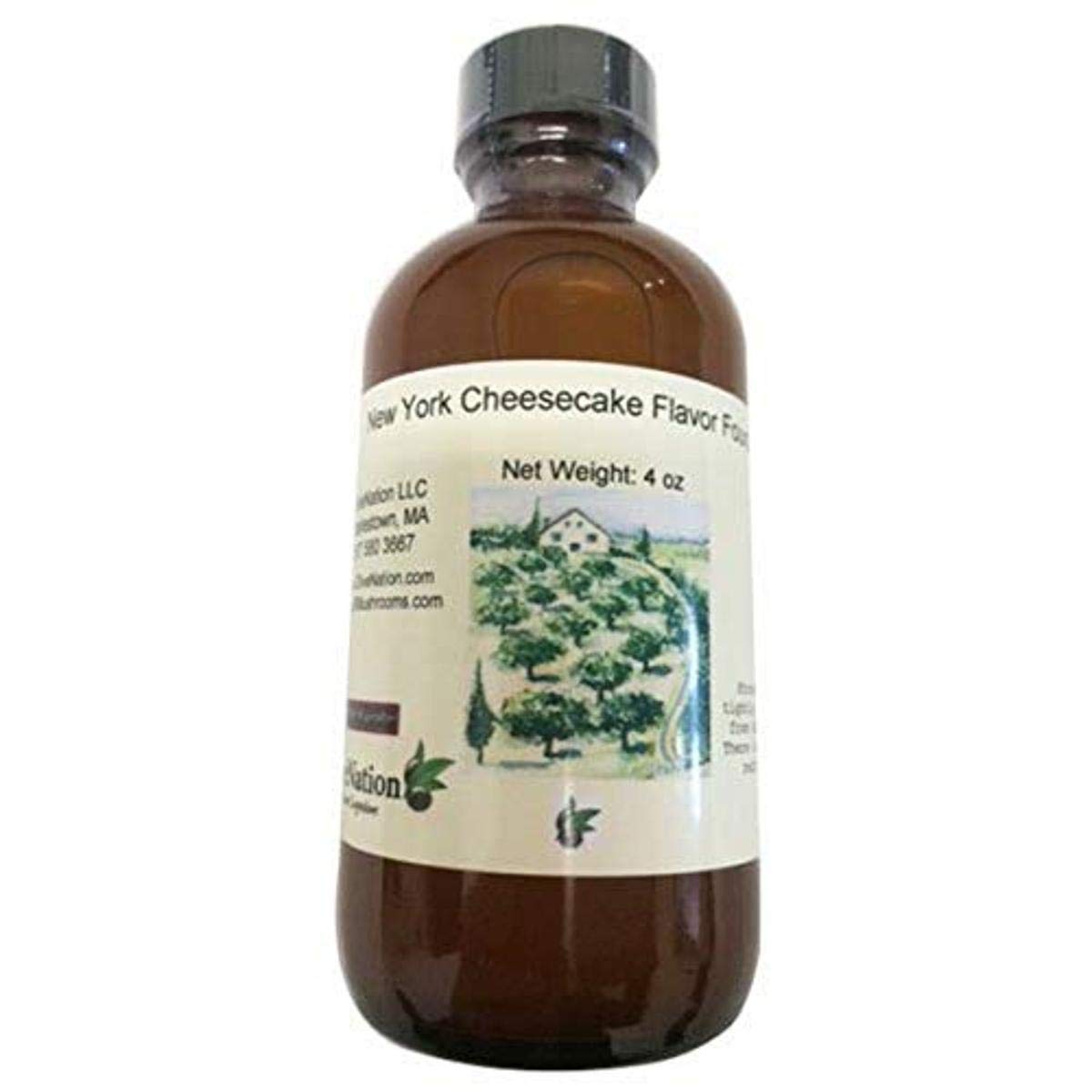 OliveNation NY Cheesecake Flavor Fountain - Sugar Free, Gluten Free Flavoring for Beverages, Ice Cream, Baking & More | Rich Creamy Cheesecake Taste | Perfect for Coffee, Smoothies, Desserts & DIY Treats - 8 oz
