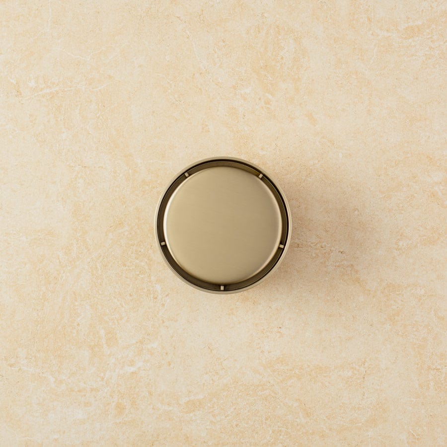 Round Tile Insert Floor Drain - Warm Brushed Nickel Finish - Perfect for Bathroom, Shower & Laundry Room Floor Drainage
