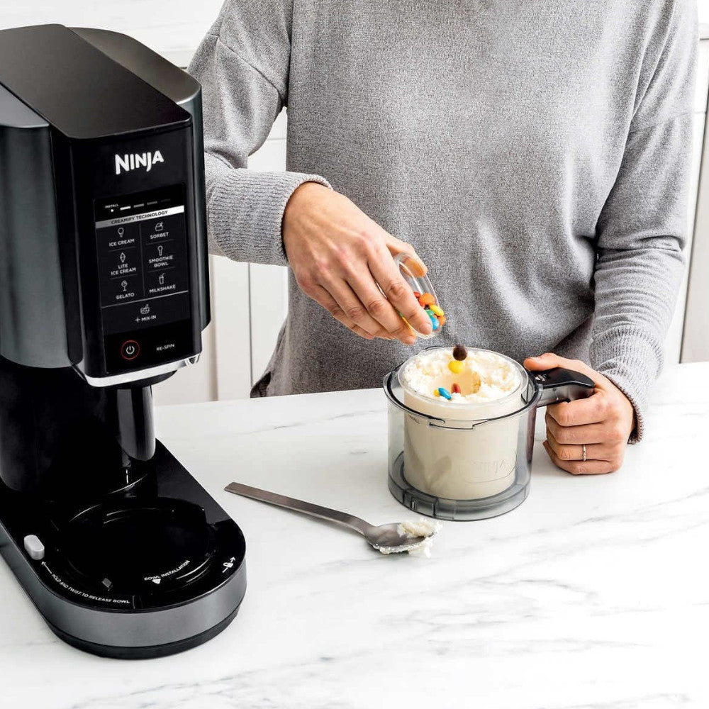 NINJA CN302CCO CREAMi Ice Cream Maker - Certified Refurbished with Home Essentials Warranty | Perfect for Homemade Gelato, Sorbet & Milkshakes