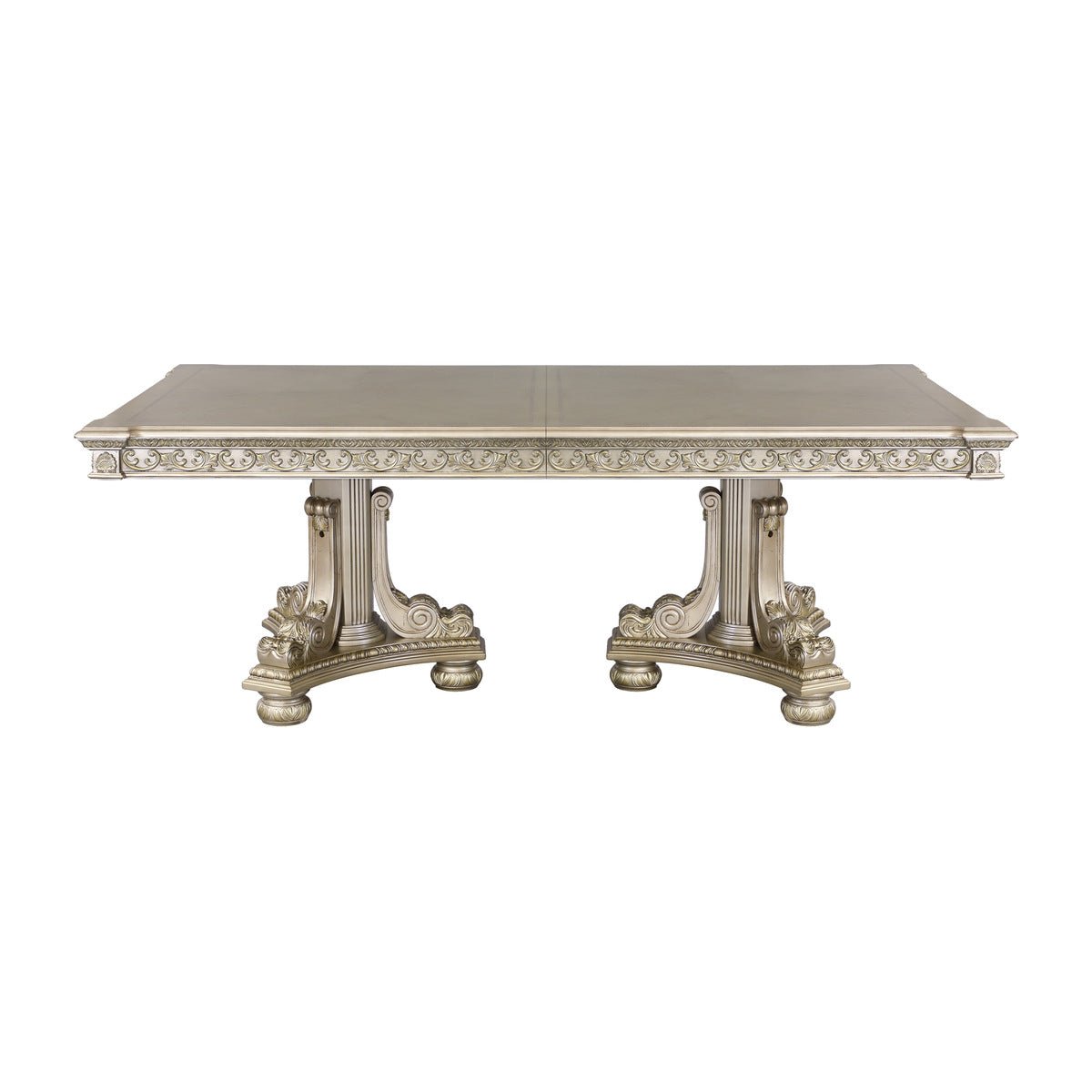 Premium Catalonia Platinum Gold Dining Table Set - Elegant Modern Luxury for Home, Restaurant & Event Decor