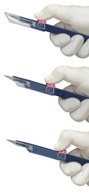 Graham-Field Health 2980#10 Safeshield Disposable Scalpel Sterile 10-Pack - Feather Blades for Medical, First Aid & Surgical Procedures