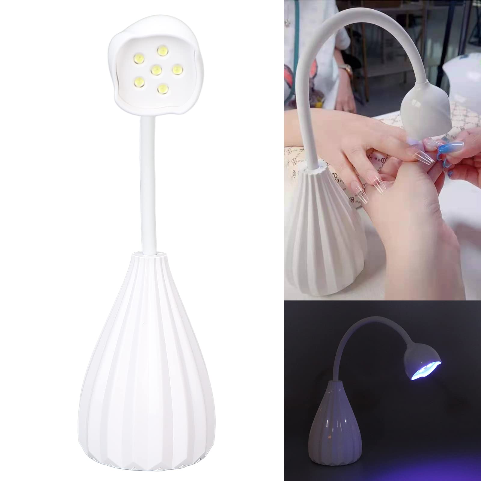 Professional UV LED Nail Lamp with USB Charging - Fast Curing for Gel Polish, Nail Glue & Poly Extension Gel - Perfect for Home Nail Salon & DIY Manicures