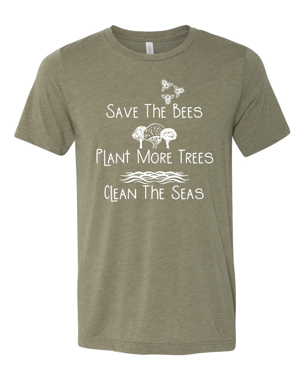 Save The Bees Plant More Trees T-Shirt - Eco Friendly Earth Day Tee - Clean The Seas Graphic Top - Camping & Hiking Outdoor Shirt for Nature Lovers - Perfect for Environmental Awareness Events & Outdoor Adventures
