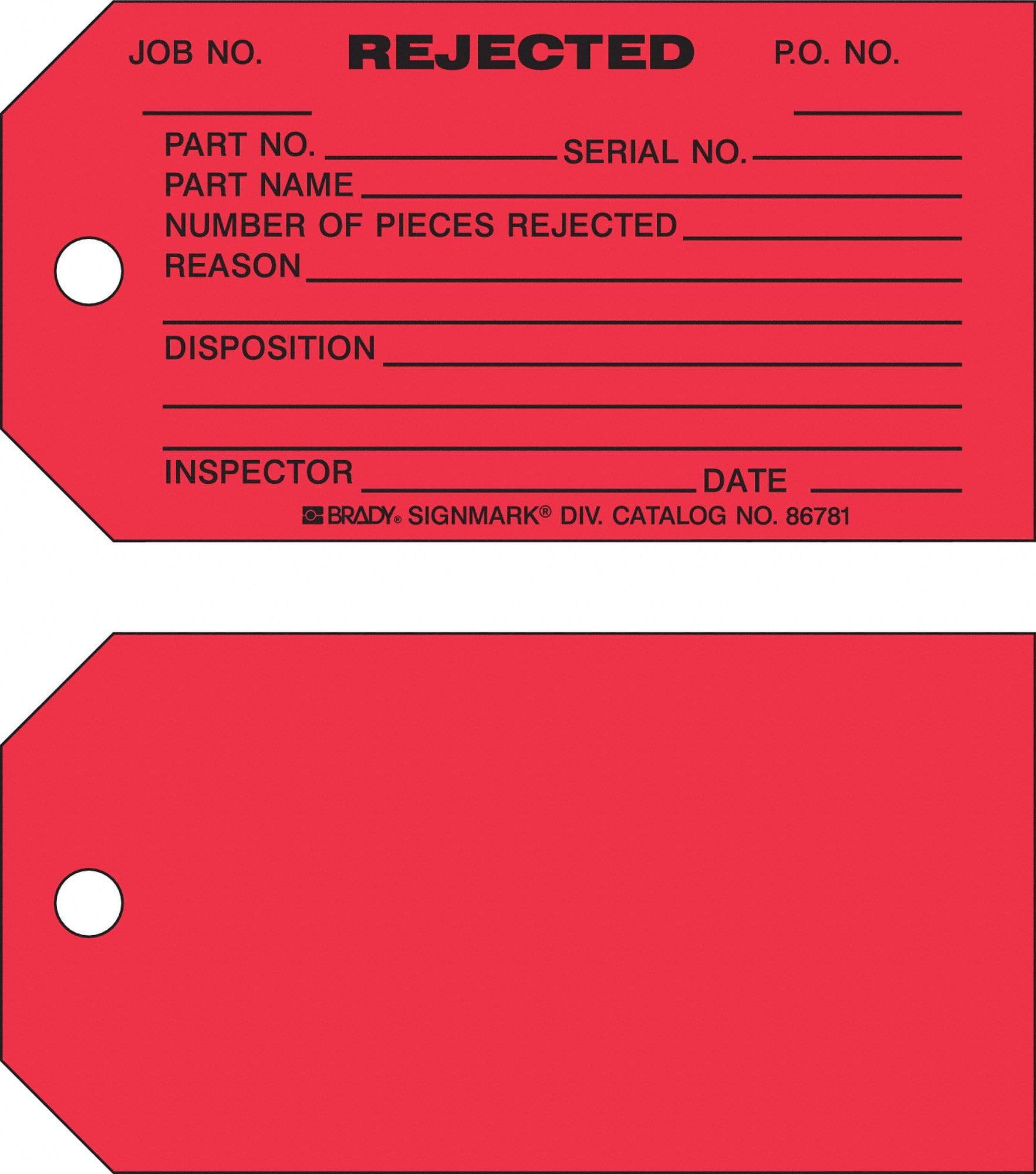 Brady Production Status Tag - 3