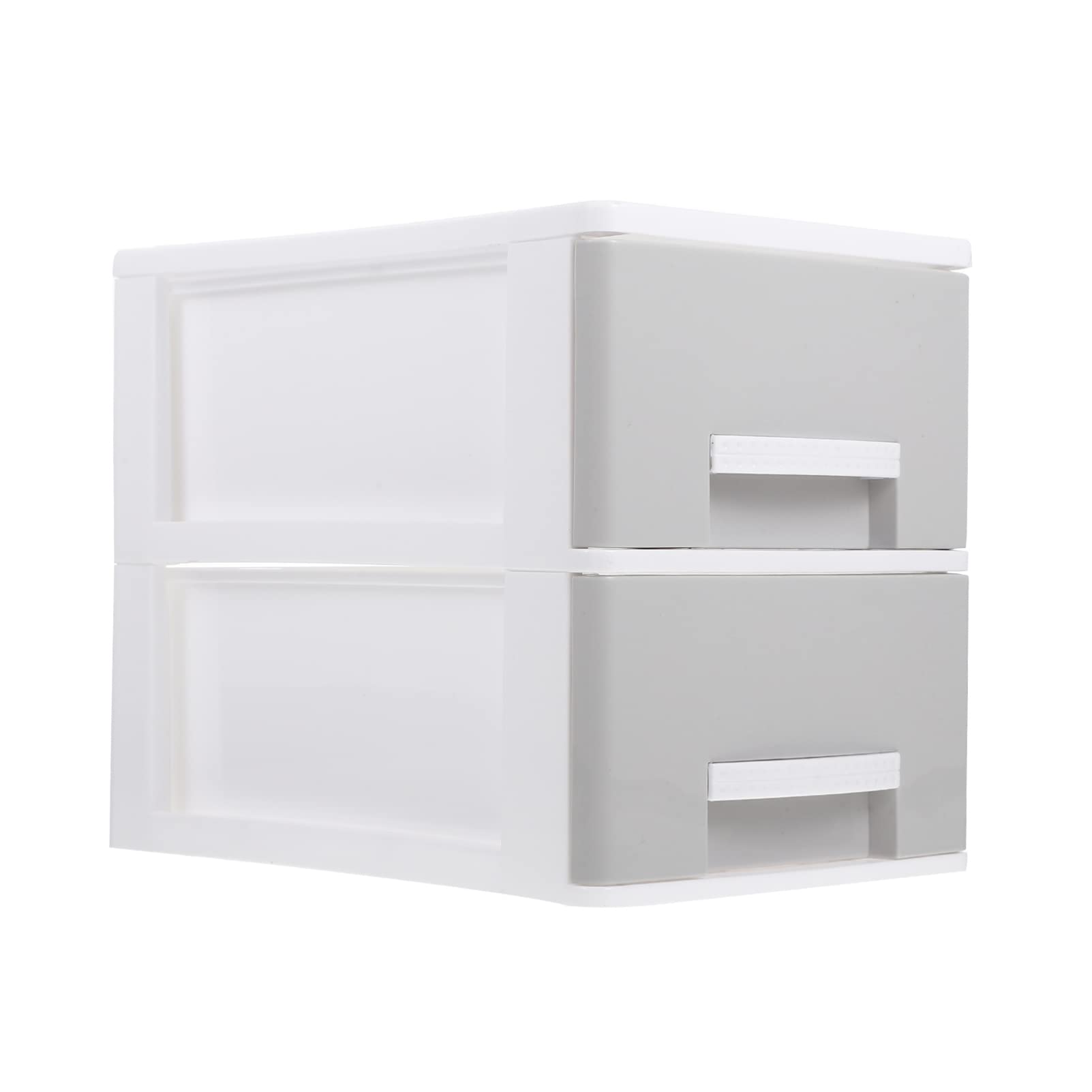 Zerodeko Plastic Storage Bins with Lids - 6 Pack Stackable Drawer Organizer Boxes for Office, Bedroom, Kitchen - Gray Compact Storage Containers for Makeup, Lipstick, Office Supplies & Home Organization