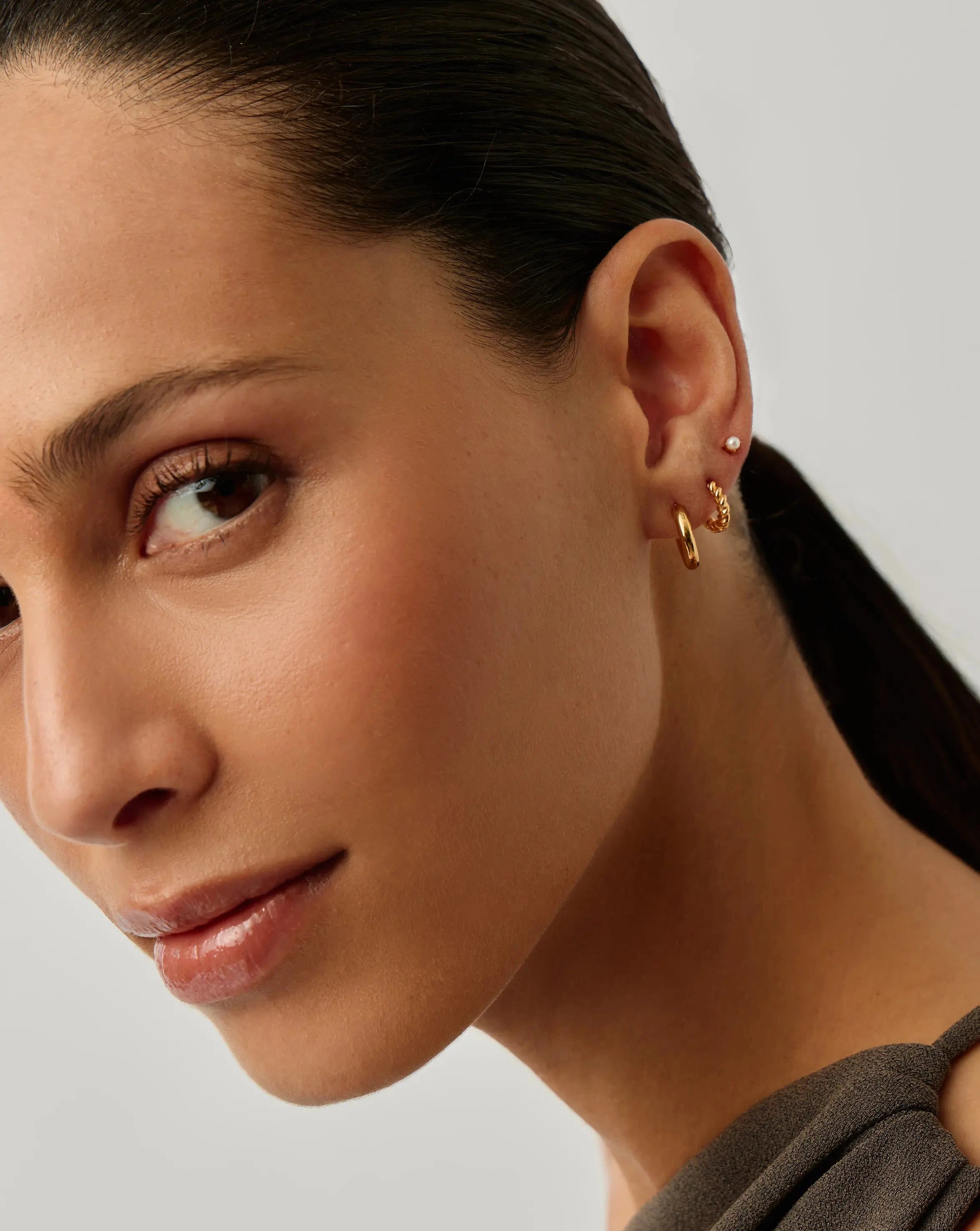 Classic Pearl Stud Earrings for Women - 18k Gold Vermeil & Genuine Pearl Jewelry - Perfect for Weddings, Parties & Everyday Elegance
