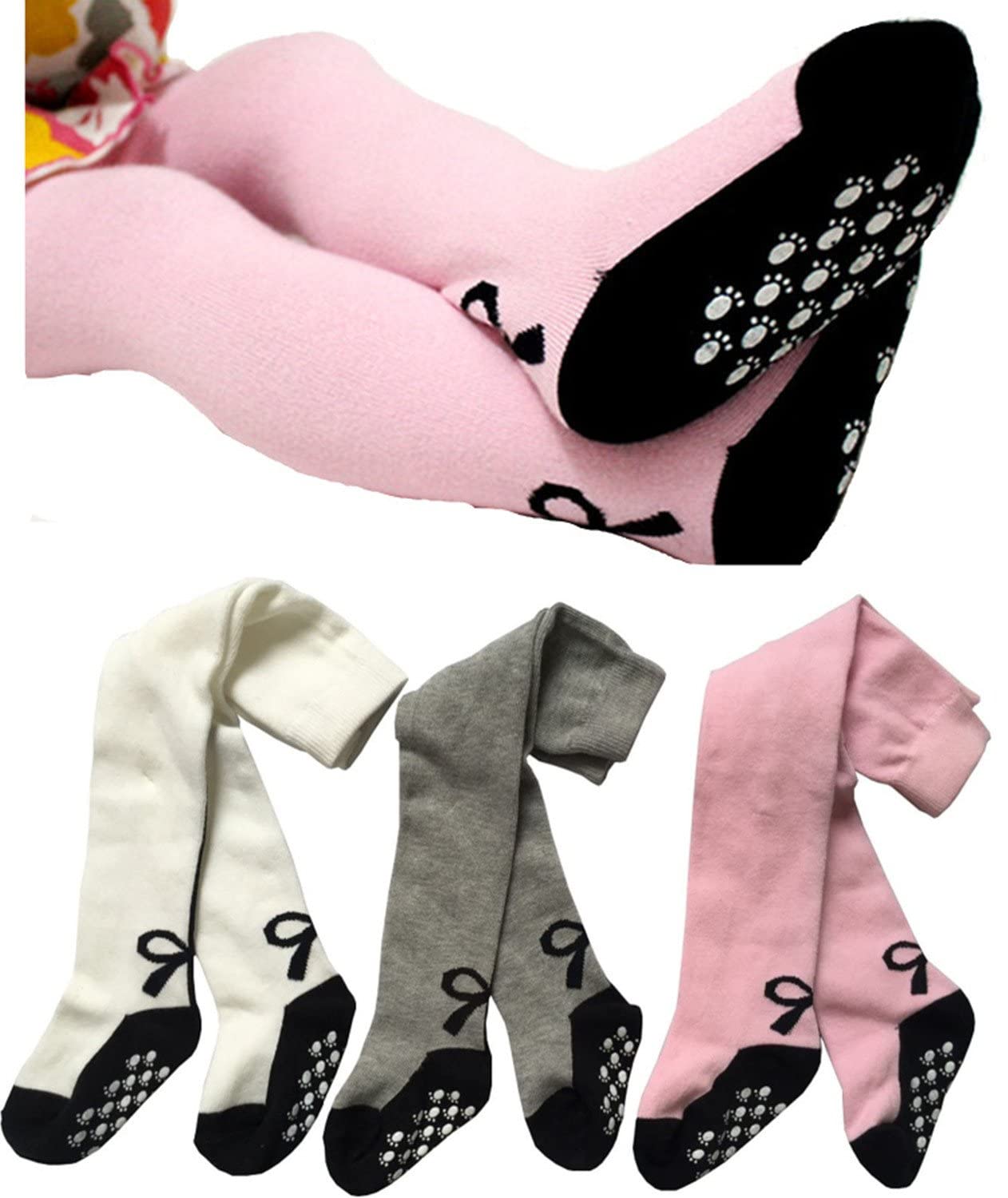 Toptim Non-Slip Baby Girl's Tights & Leggings - Soft Toddler Stockings for Playtime, Daycare & Special Occasions
