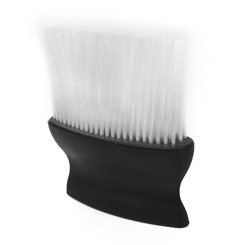 ZAUKY Professional Barber Neck Duster Brush - Soft Bristle Hair Cutting & Cleaning Tool for Salon & Home Use | Perfect for Removing Hair Clippings After Haircuts (White)
