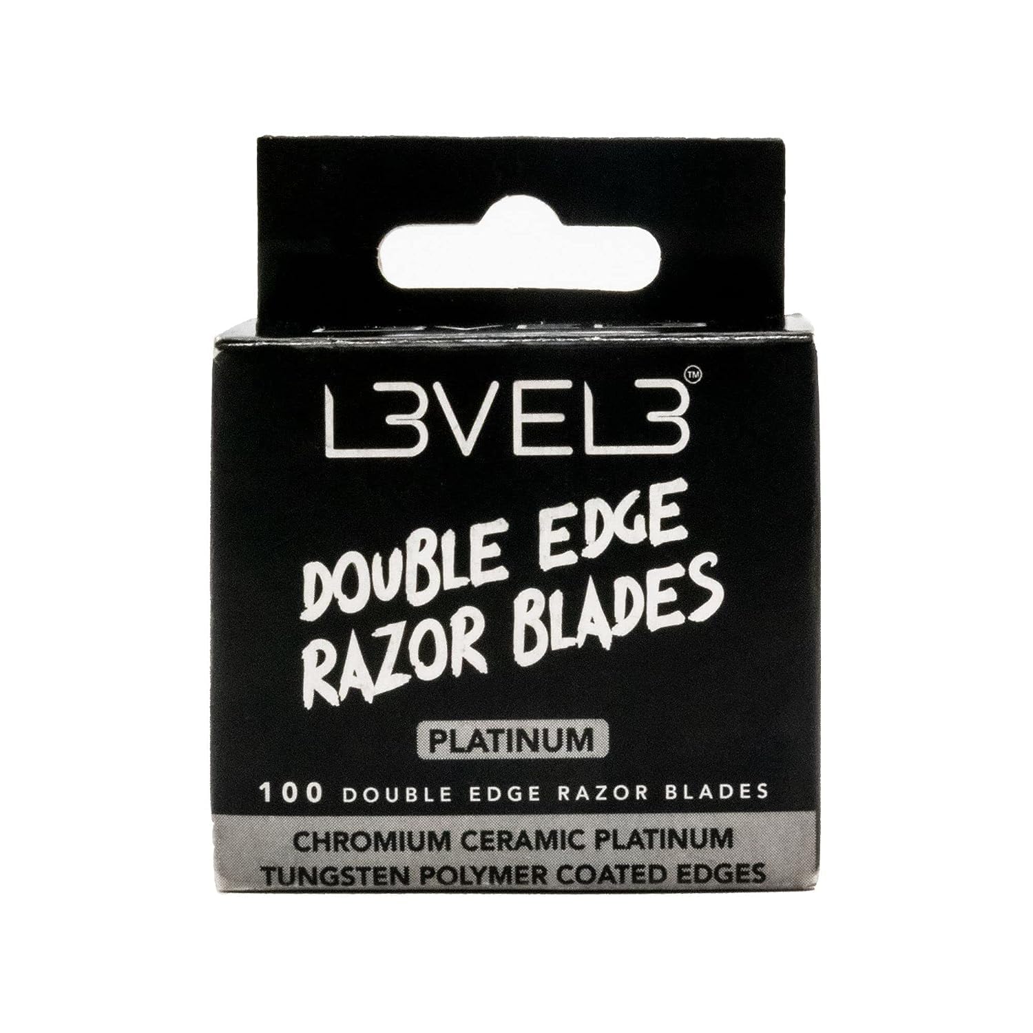Premium Platinum Coated Stainless Steel Double Edge Razor Blades - 100 Count - Ultra Sharp for Close Smooth Shaves - Compatible with All Safety Razors - Perfect for Home & Travel Grooming Kits