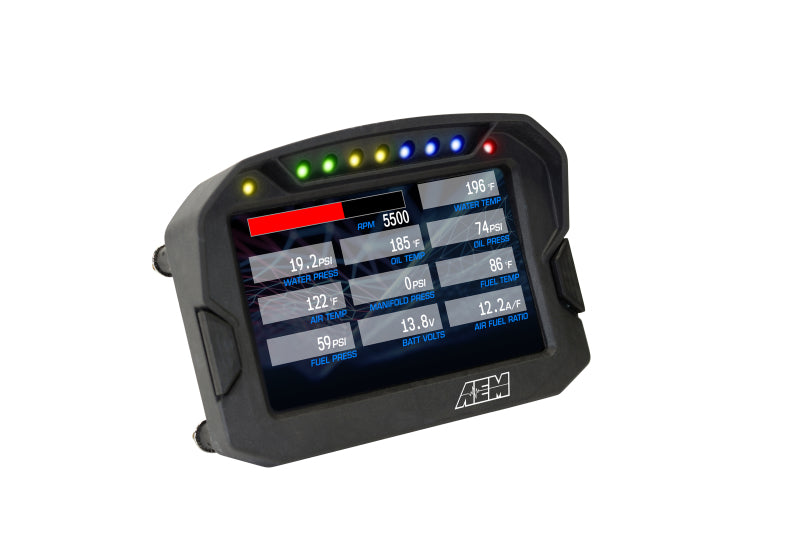AEM CD-5 Carbon Fiber Digital Dash Display - High-Performance Racing Gauge for Cars, Motorcycles & Off-Road Vehicles - Track Speed, RPM & Engine Data