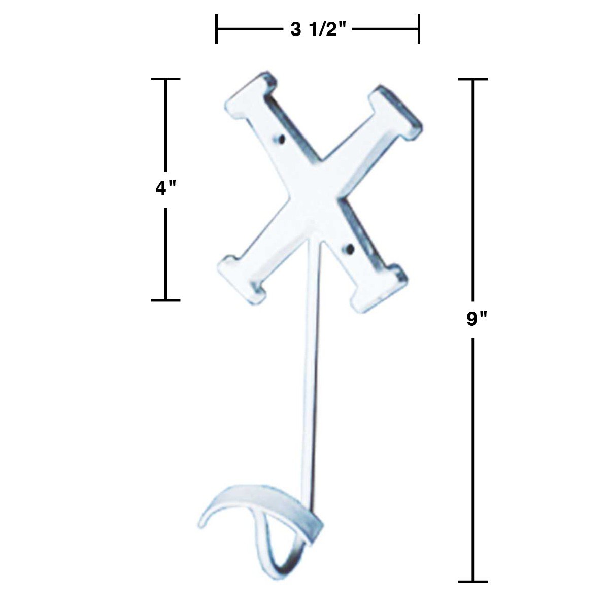 Decorative Wrought Iron Letter Hook in White - Perfect for Mail Organizers, Wall Decor, and Home Renovation Projects | Renovator's Supply