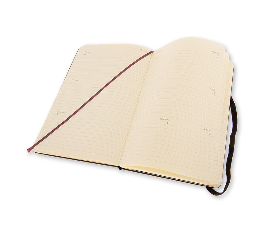 Moleskine 12-Month Horizontal Weekly Planner - Hard Cover Notebook for Work, School & Daily Organization | Perfect for Professionals & Students