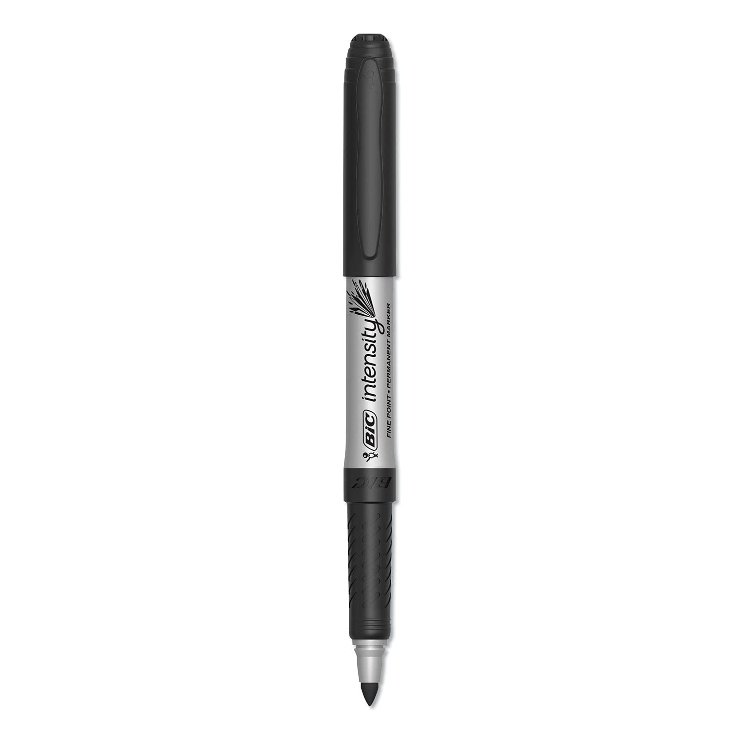 BIC Intensity Permanent Marker Fine Point Black 24-Pack (GPM241-BLK) - Ideal for Office, School, Art Projects & Labeling