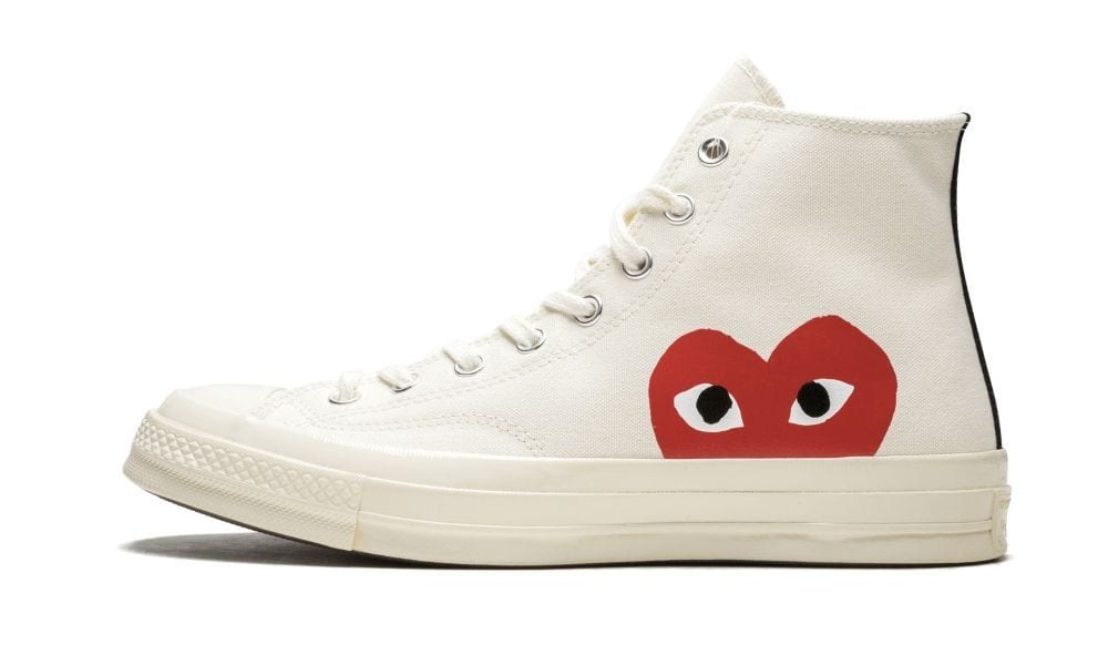 Comme des Garcons Beige Sneakers for Women - Fashionable Low Top Canvas Shoes for Casual Wear & Street Style Outfits