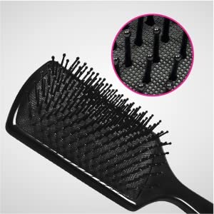 DIAMOND AMERICA Premium Paddle Hair Brush for Men & Women - Heavy Plastic Detangling Brush for Thick & Curly Hair - Salon Quality Hairbrush (8586) - Perfect for Home, Travel & Styling