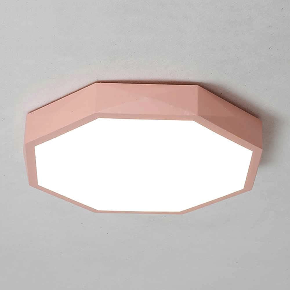 UimimiU 50cm LED Ceiling Light with Tri-Color Dimming - Energy Saving, Ultra-Thin Flat Design, Easy Installation - Perfect for Bedroom, Living Room & Nightlight (Pink) | Modern Home Lighting Solution for Ambient & Task Lighting