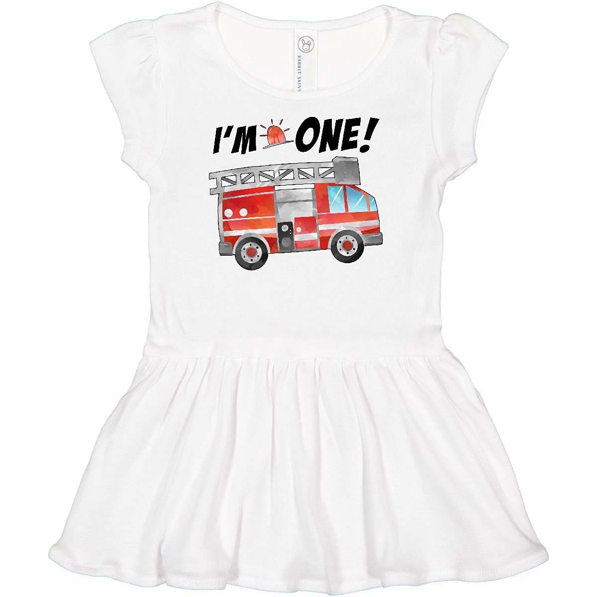 inktastic I'm 1 Fire Truck 1st Birthday Infant Dress for Boys Girls - Perfect Baby Outfit for Birthday Party & Photo Shoot