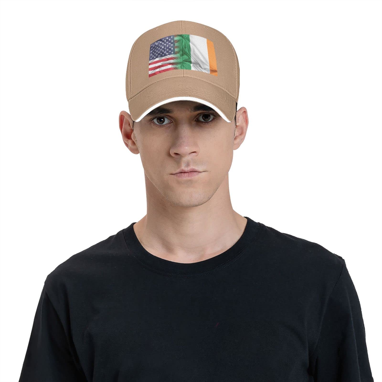 USA & Ireland Flag Baseball Golf Cap - Adjustable Trucker Hat for Outdoor Sports, Casual Wear & Patriotic Events - Custom Design Available
