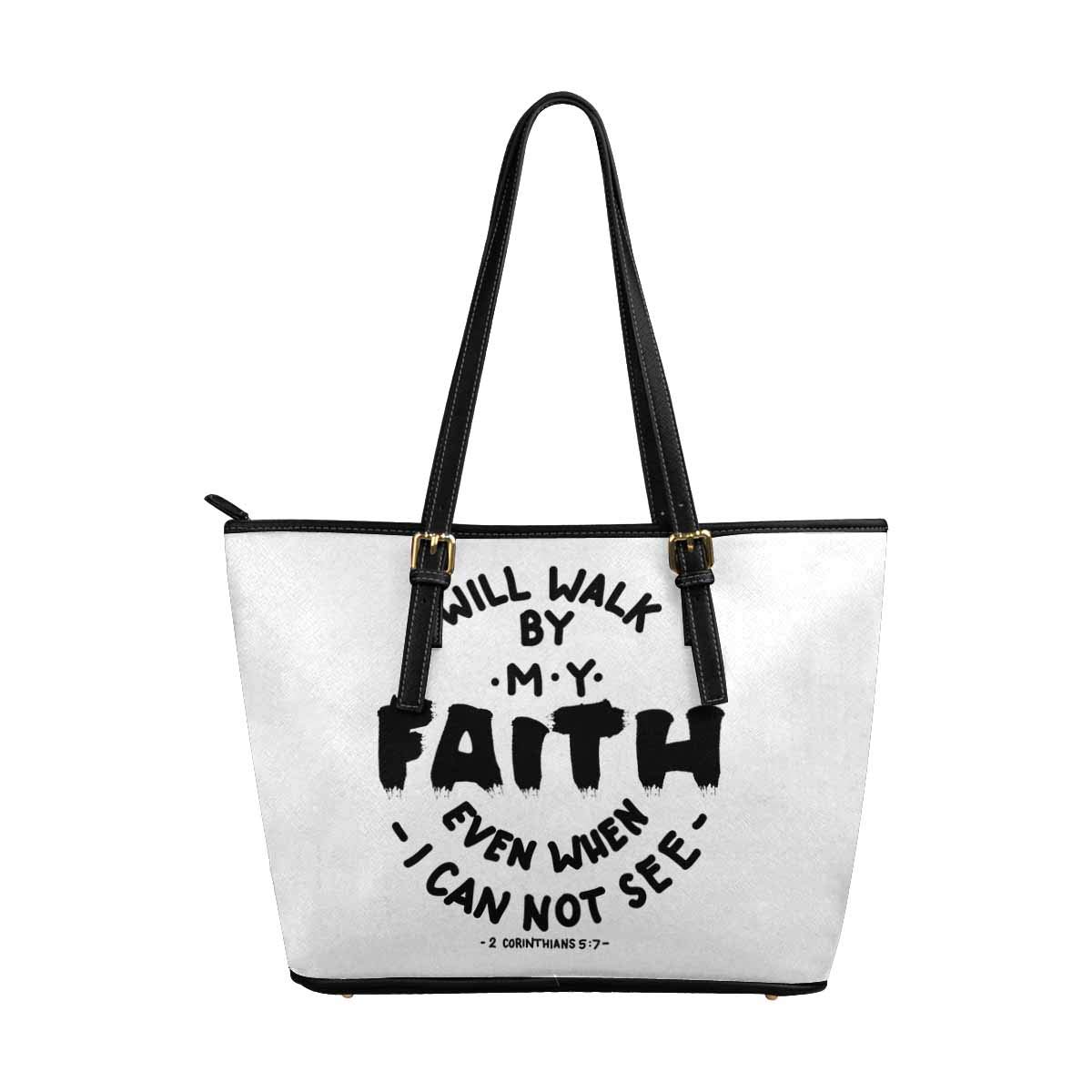 Religious Bible Verse Leather Tote Bag for Women - Christian Scripture Shoulder Handbag - Perfect for Church, Bible Study & Daily Use