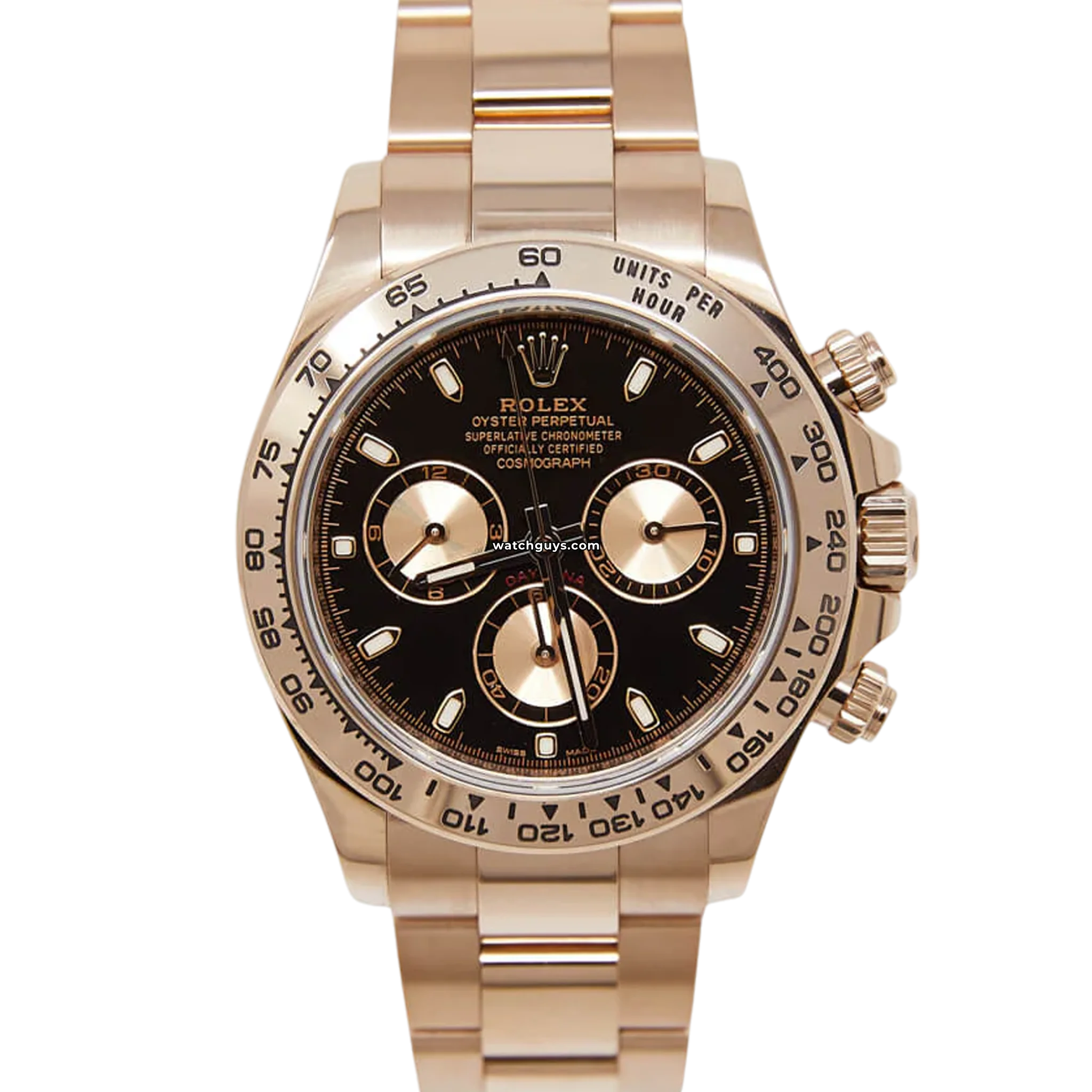 Rolex Daytona 116505 Men's Luxury Watch - 18k Rose Gold & Black Dial - Perfect for Business Meetings & Special Occasions