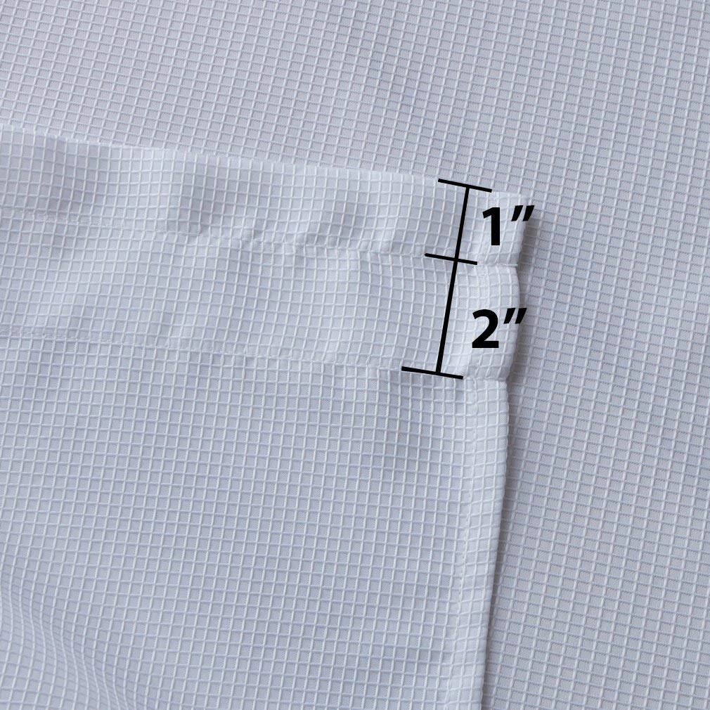 Valea Home Water Repellent Bathroom Window Valance and Curtains Set - Moisture Resistant Shower Curtain for Bath, Spa & Coastal Homes