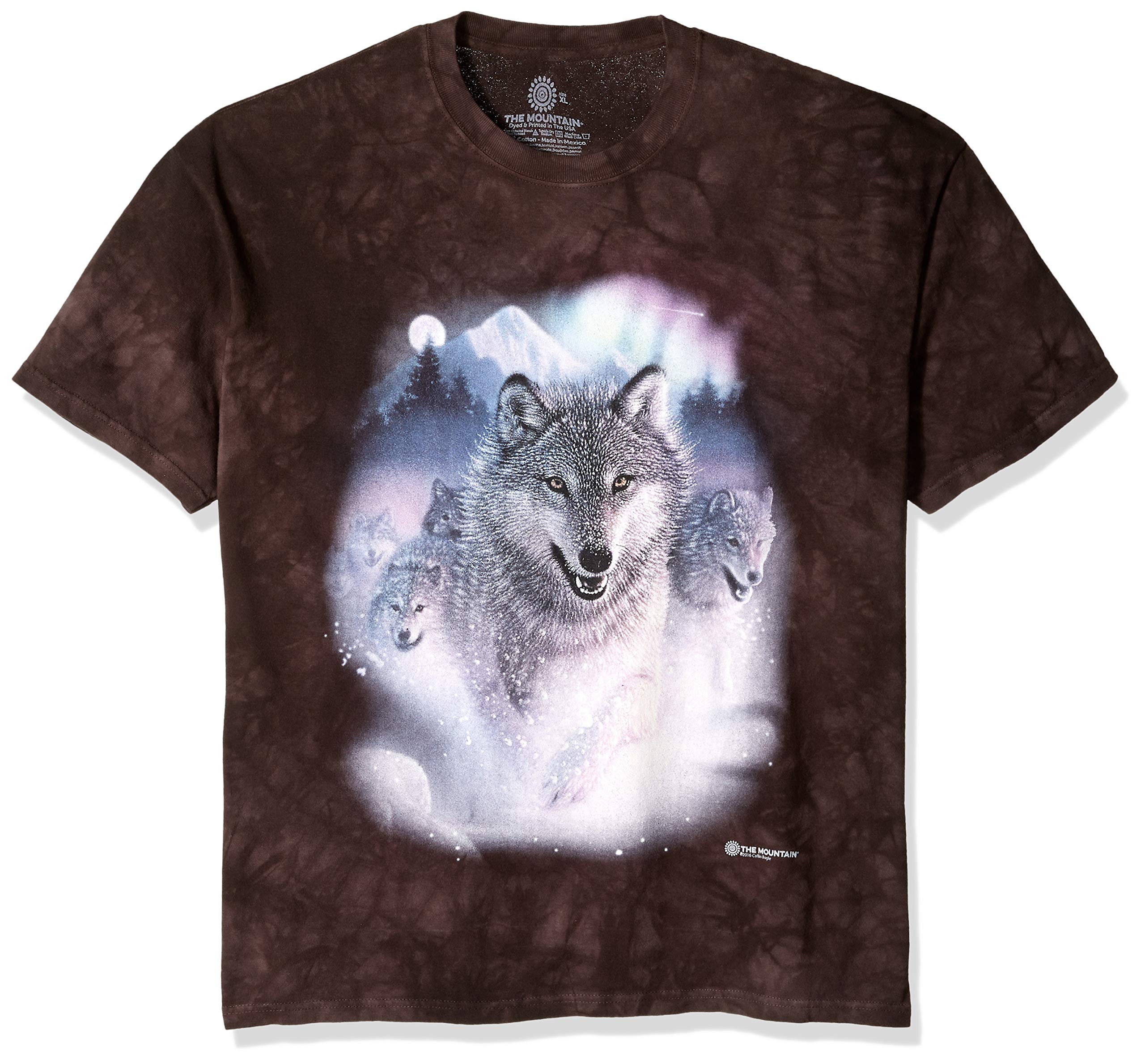 The Mountain Northern Lights T-Shirt - Aurora Borealis Graphic Tee for Men & Women - Soft Cotton Comfort Fit - Perfect for Outdoor Adventures & Casual Wear