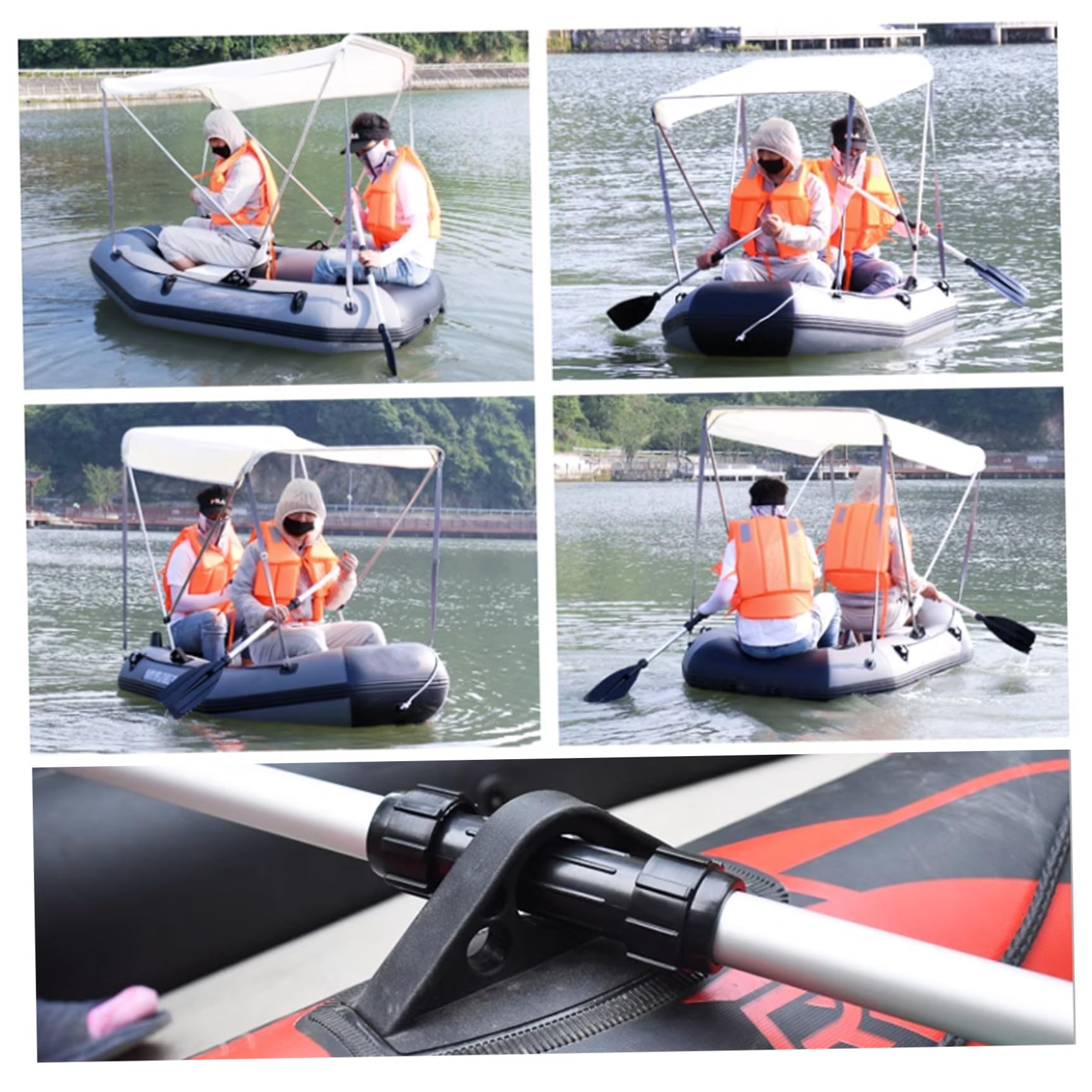 2 Pack 126cm Lightweight Aluminum Alloy Kayak Paddles - Detachable & Adjustable Canoe Oars for Inflatable Boats | Durable, Portable & Thickened Design for Kayaking, Fishing & Water Sports Adventures