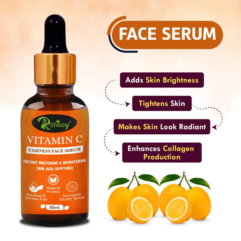 Vitamin C Brightening Face Serum for Acne, Blackheads & Large Pores - Oil Control & Skin Smoothing BHA Exfoliant for Oily & Acne-Prone Skin | Anti-Aging Formula (30ml) | Perfect for Daily Skincare Routine & Nighttime Use