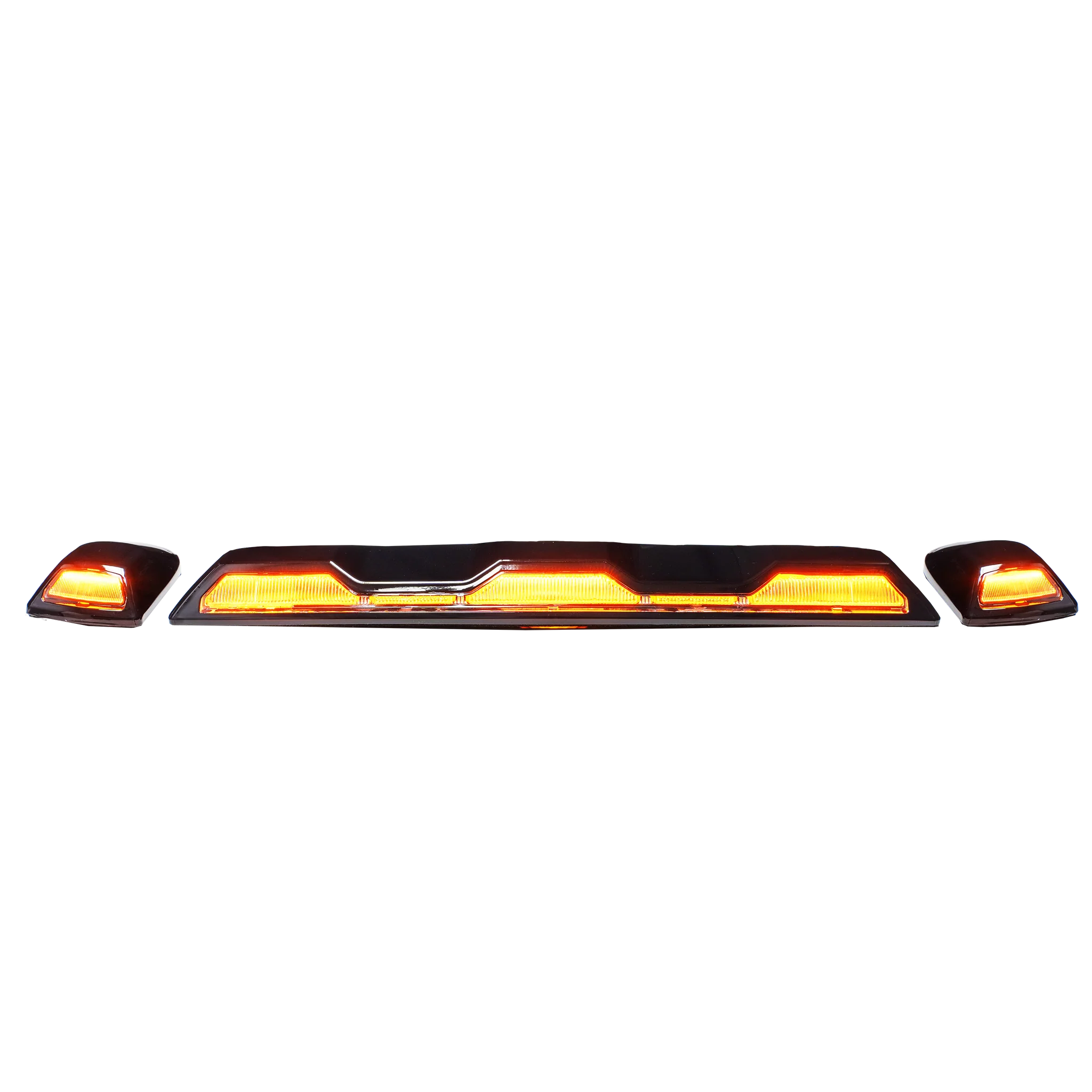 GMC & Chevy 20-25 4th Gen Heavy Duty 3-Piece Clear Cab Roof Light Lens with RGB Multi-Color High Power LEDs - OEM Replacement for Truck Cab Lights | Off-Road, Work Truck & Night Driving Use