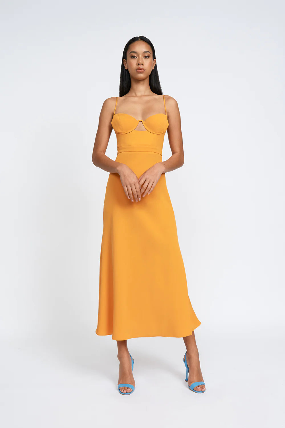 Callia Wire Midi Dress - Elegant Floral Print Summer Dress for Women | Perfect for Weddings, Parties & Casual Outings