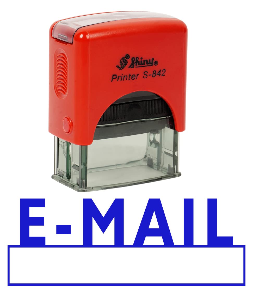 Custom Self-Inking Rubber Stamp for Office & Business - Personalized Shiny Stamp for Documents, Envelopes & Mail - Perfect for Professional Correspondence & Mailing Needs