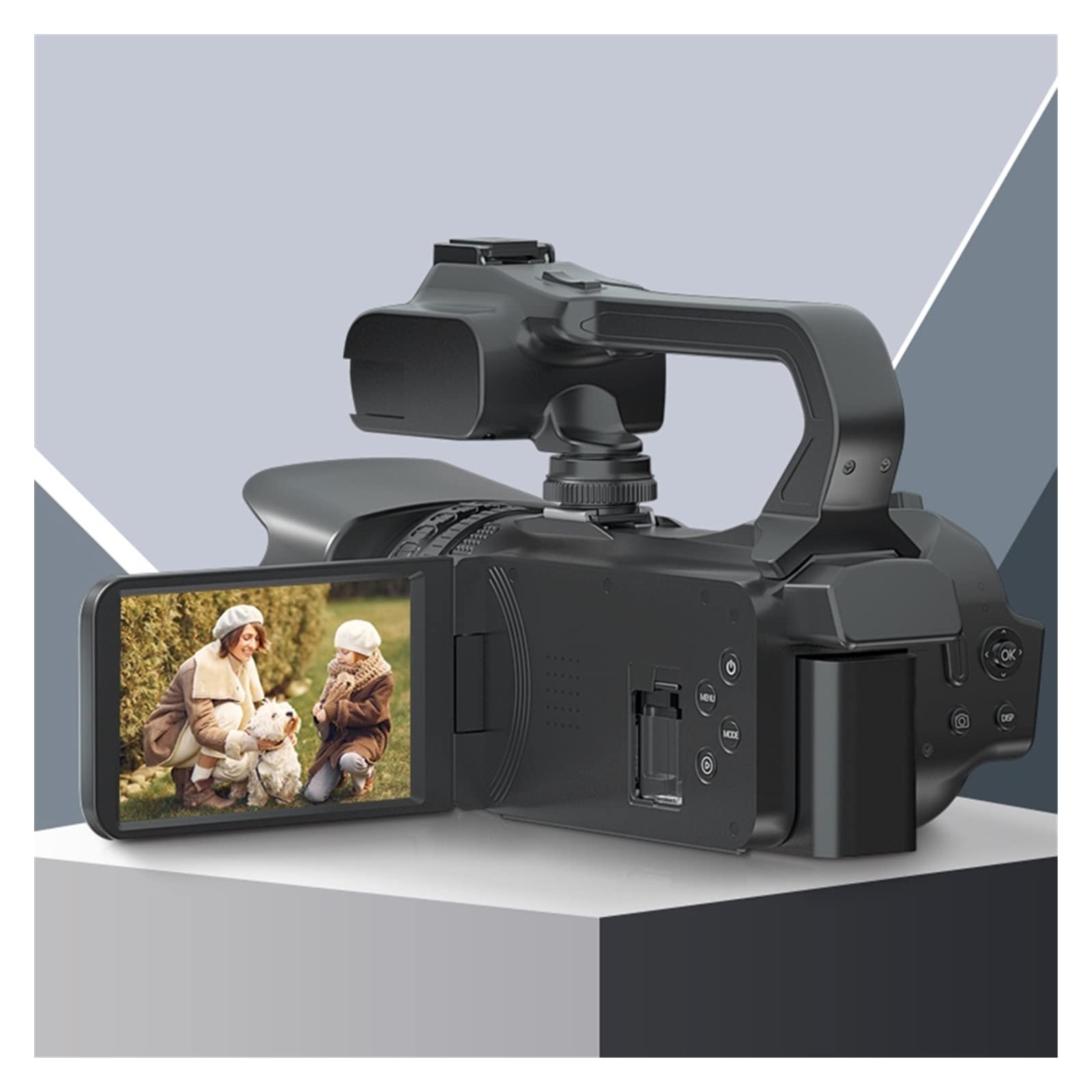 AUBEST 4K Professional Camcorder with 18X Zoom, 4