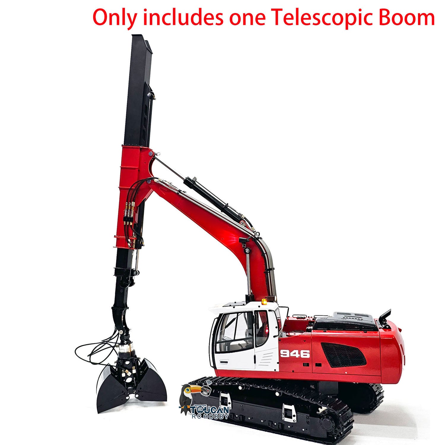 Upgraded Metal Telescopic Boom Parts for Tongde Hydraulic 1/14 RC Excavator 946 EC380 - DIY Accessory for Remote Control Digger Car | Perfect for RC Construction Models, Engineering Enthusiasts & Hobbyist Collectors