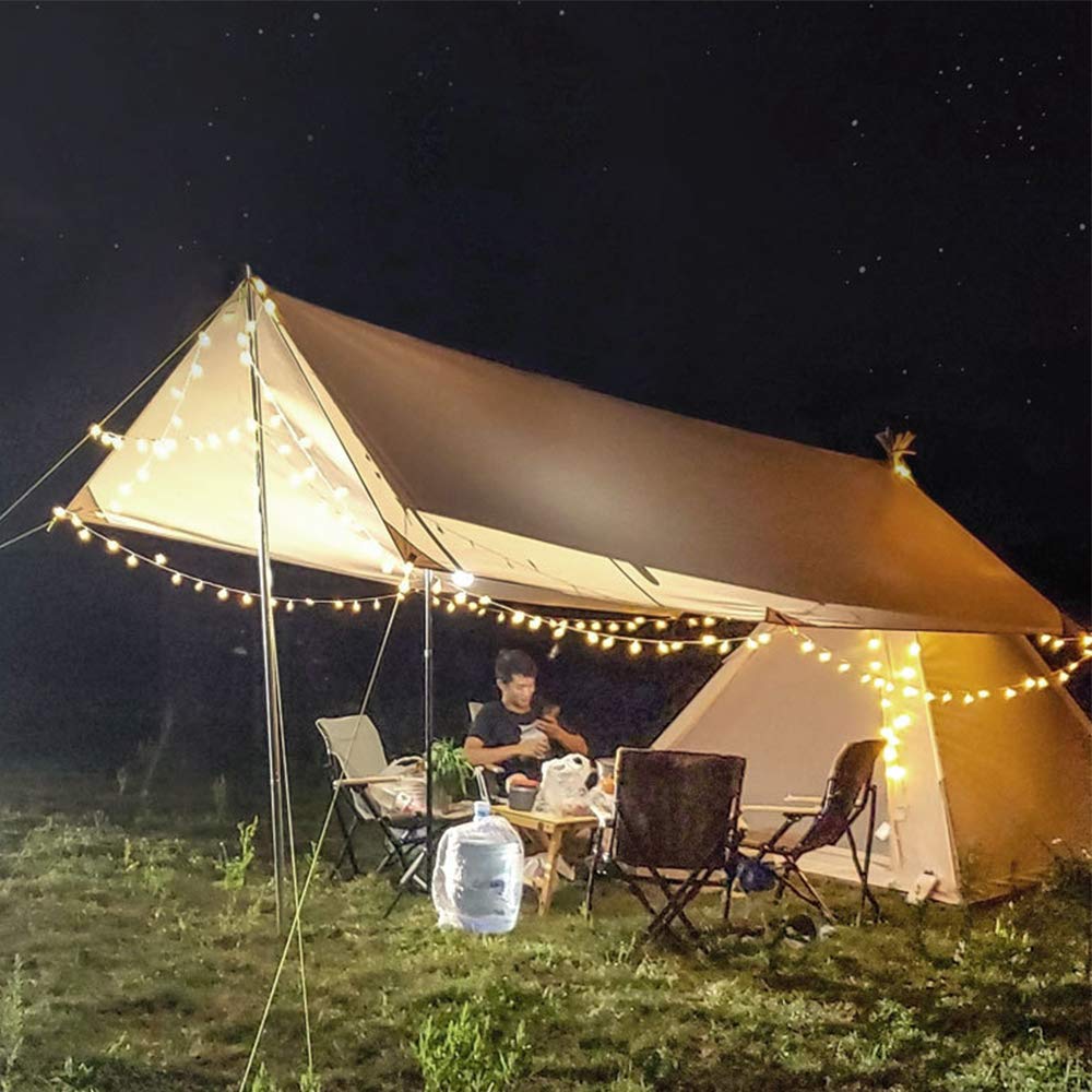 WINTENT Waterproof Cotton Canvas Teepee Tent with Stove Hole - 2-3 Person Camping Tent for Outdoor Adventures, Hiking & Backpacking