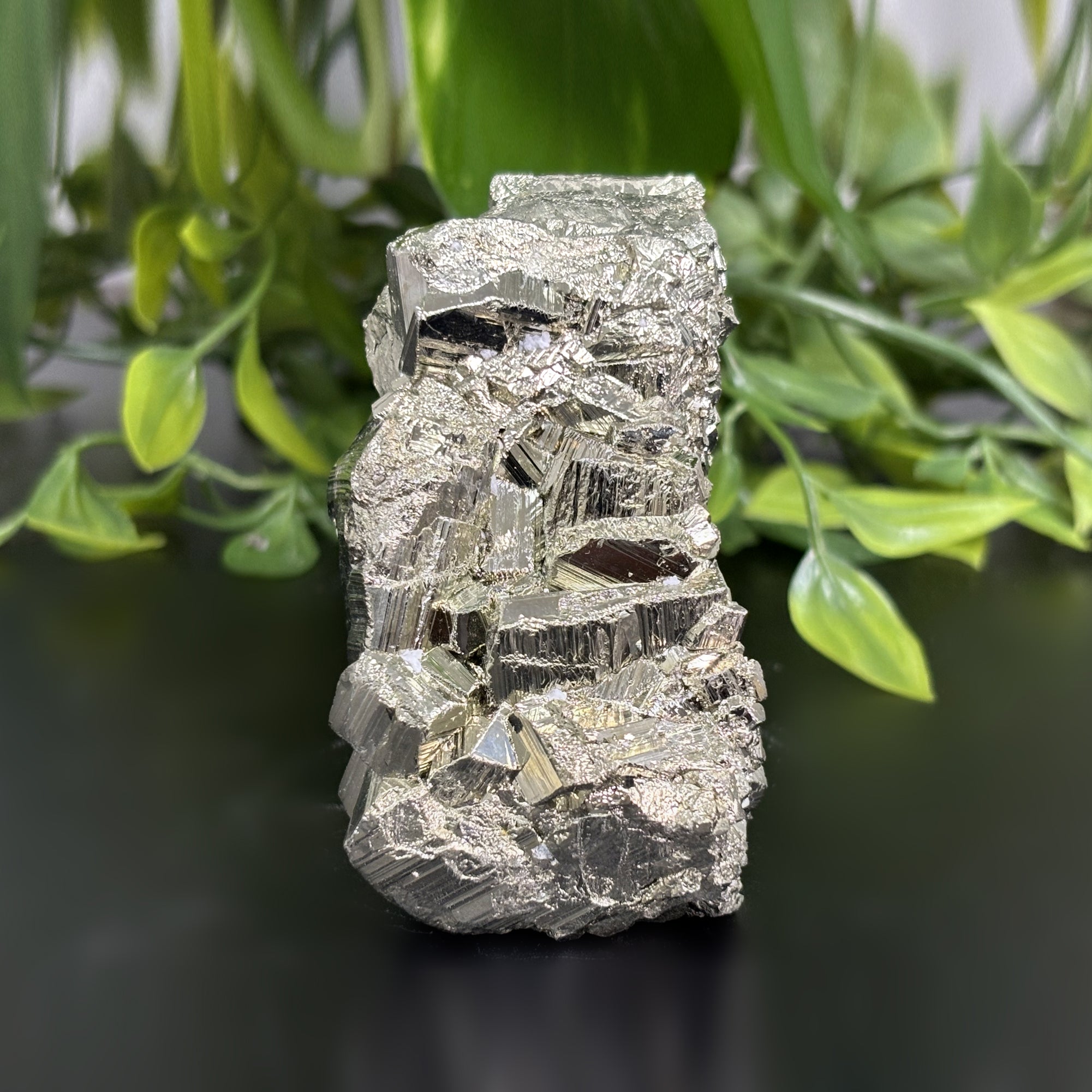 Natural Pyrite Crystal Cluster - Raw Healing Stone for Energy Work, Prosperity & Meditation | Mineral Specimen for Home Decor, Display & Collection (RMI719) | Perfect for Spiritual Healing, Feng Shui & Crystal Enthusiasts
