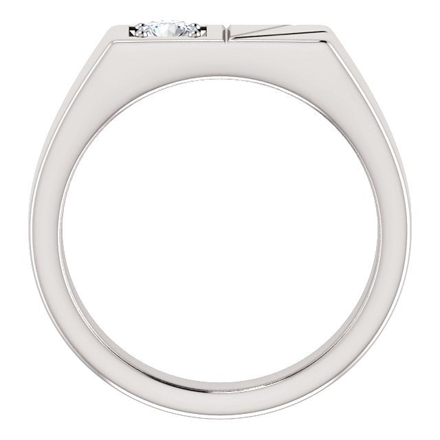 14KT Gold 1/3 CT Diamond Solitaire Ring for Men - Classic Prong Set Engagement Wedding Band - Perfect for Proposals, Anniversaries & Special Occasions