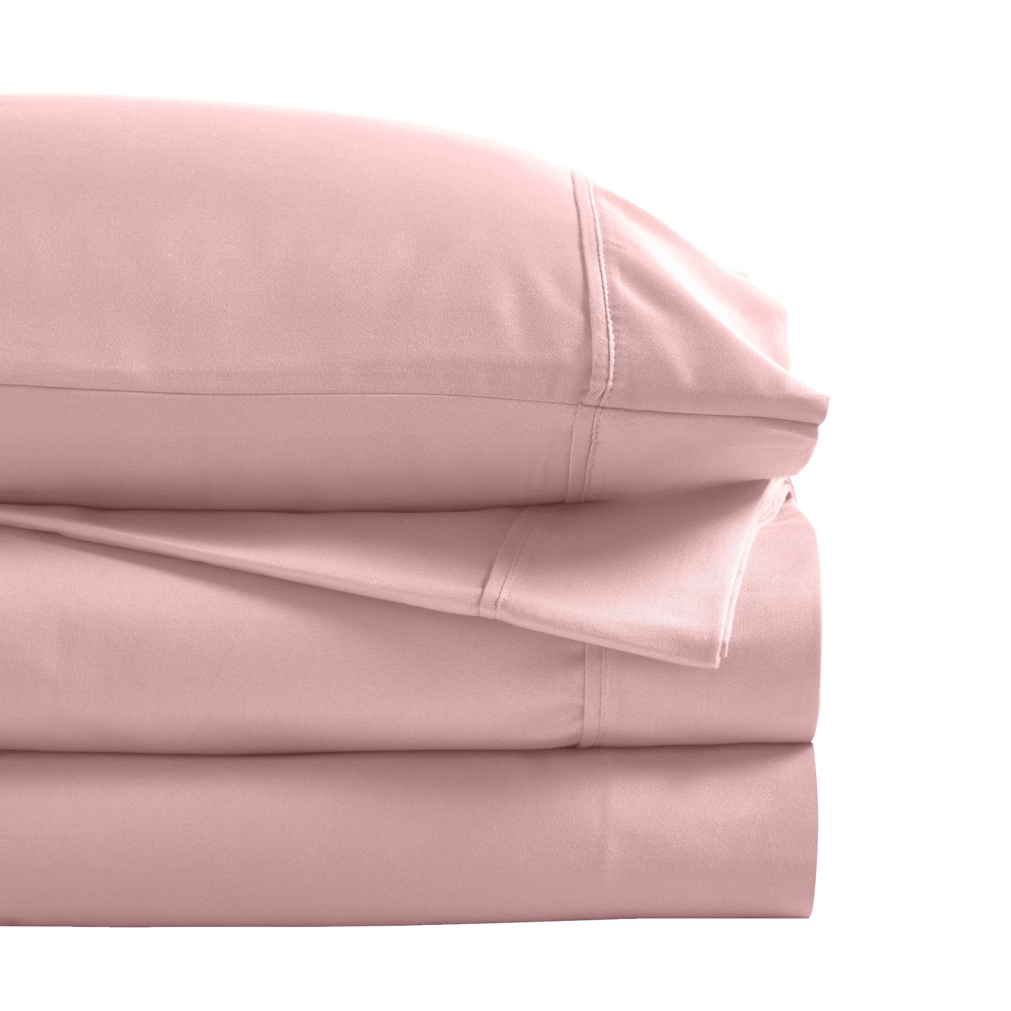 1200 Thread Count Cotton Rich Solid Deep Pocket Bed Sheet Set - Queen Size, Ultra Soft & Breathable - Perfect for Luxury Hotels, Guest Rooms & Master Bedrooms
